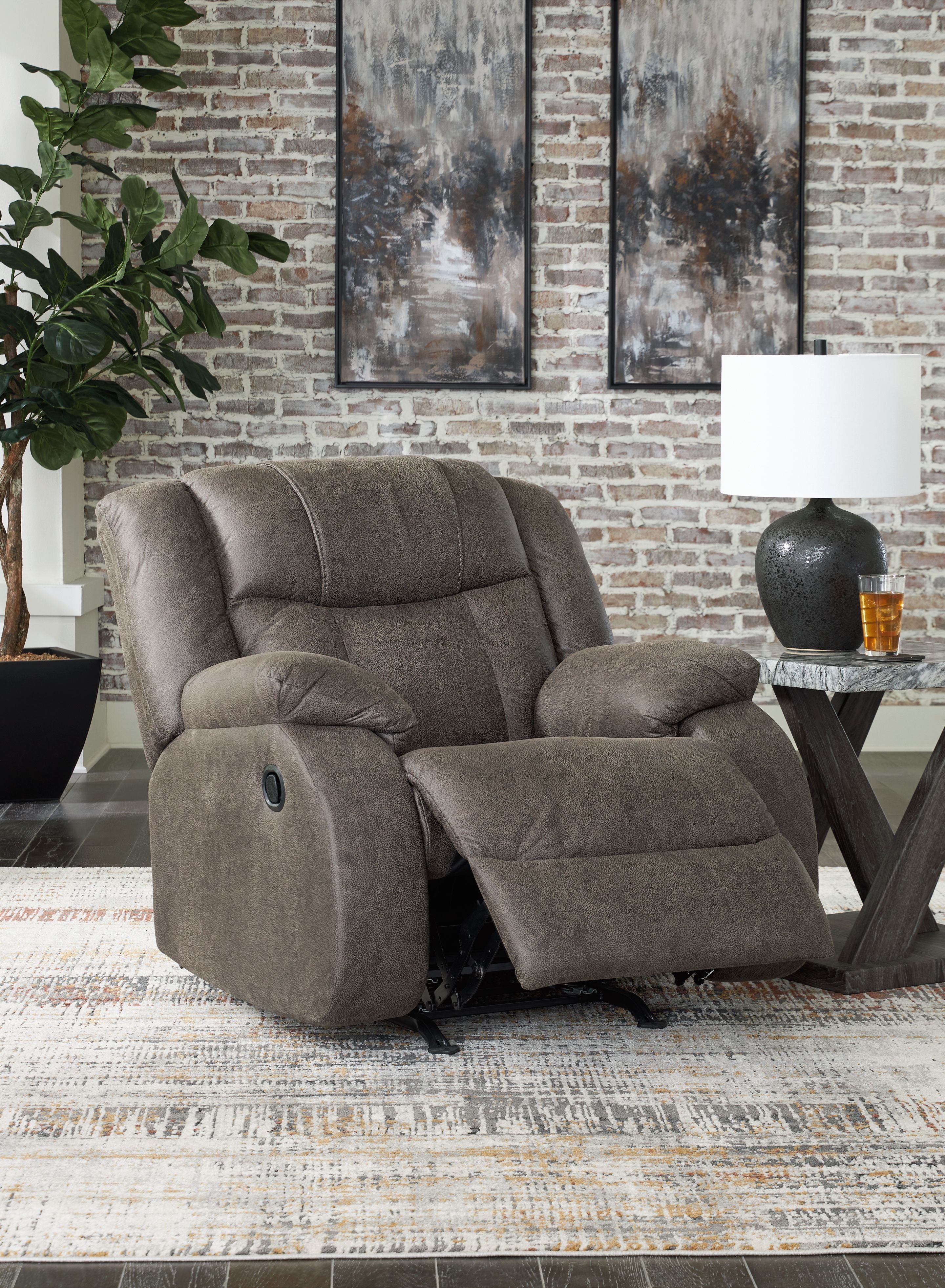 First Base - Rocker Recliner - Gunmetal - Image 3