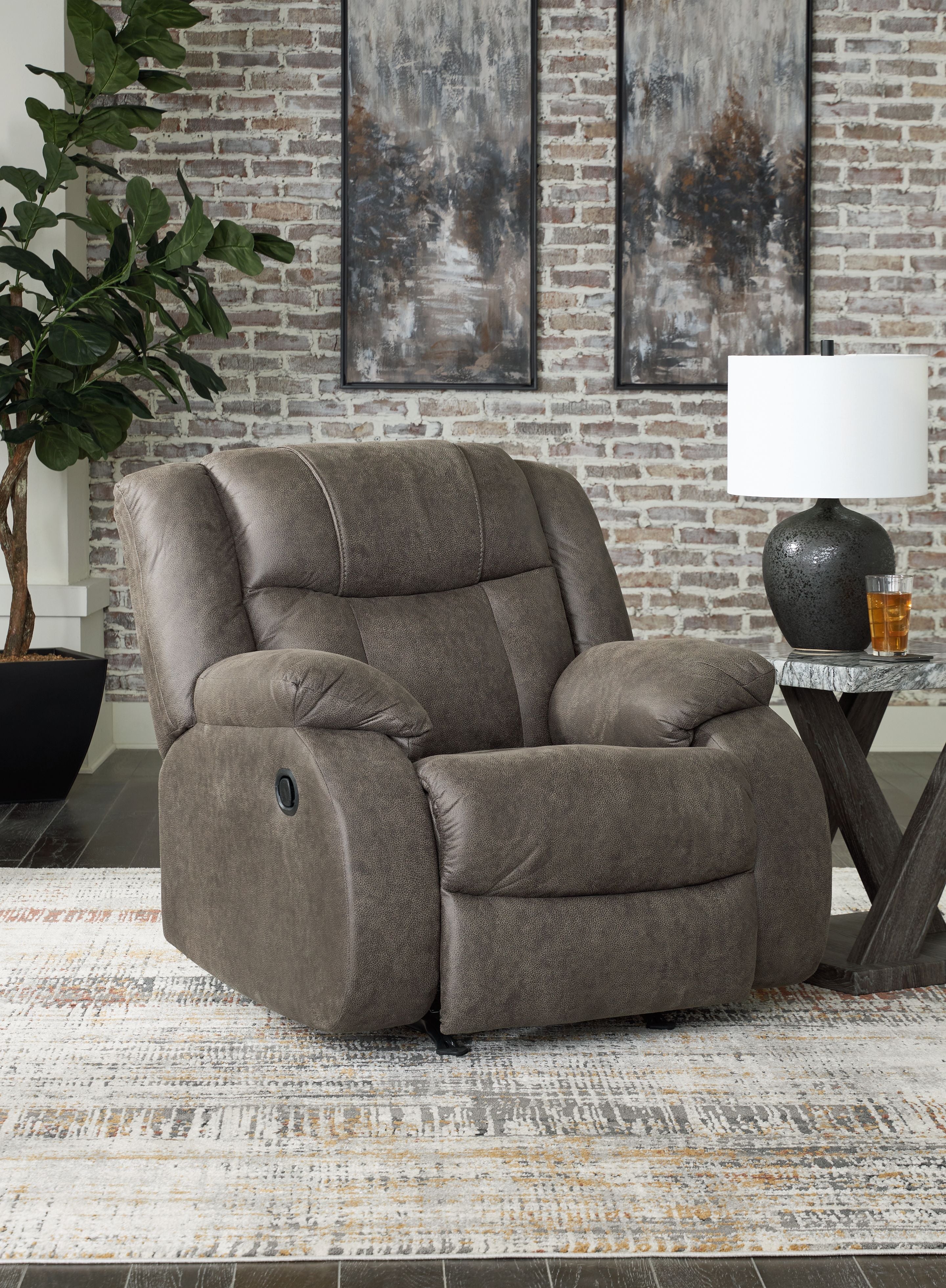 First Base - Rocker Recliner - Gunmetal - Image 8