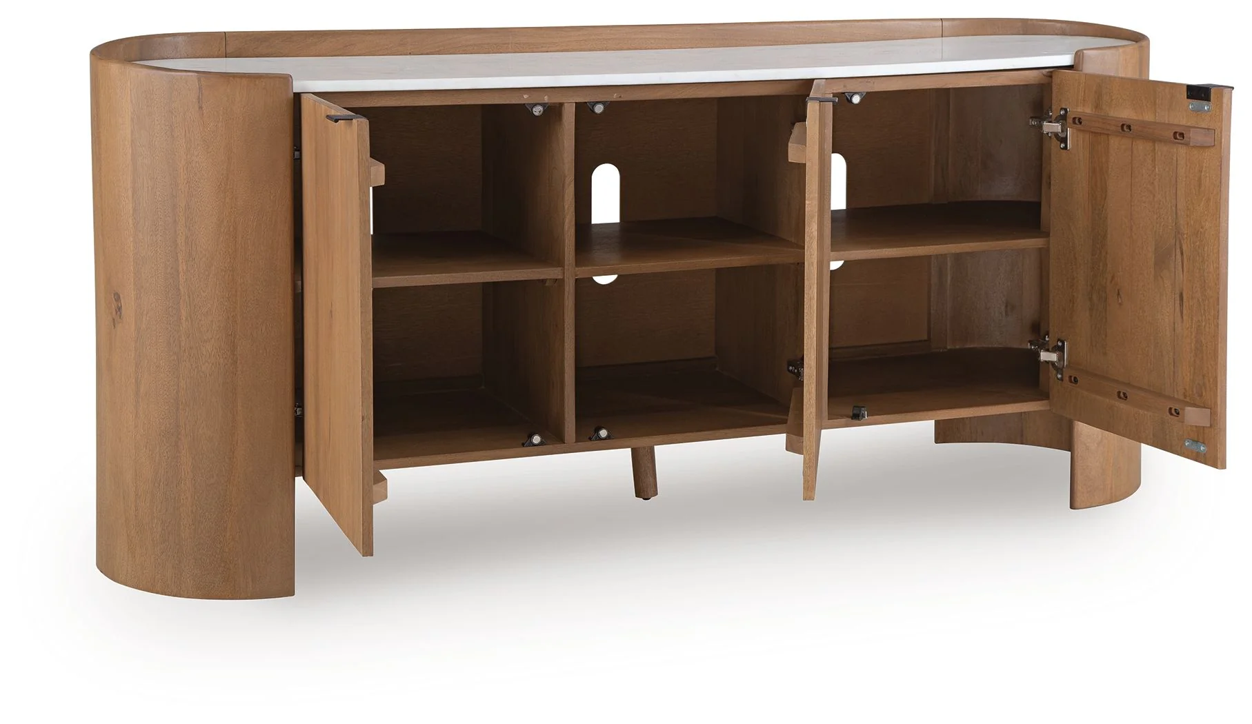 Fitzroy - Accent Cabinet - Brown / White - Image 6