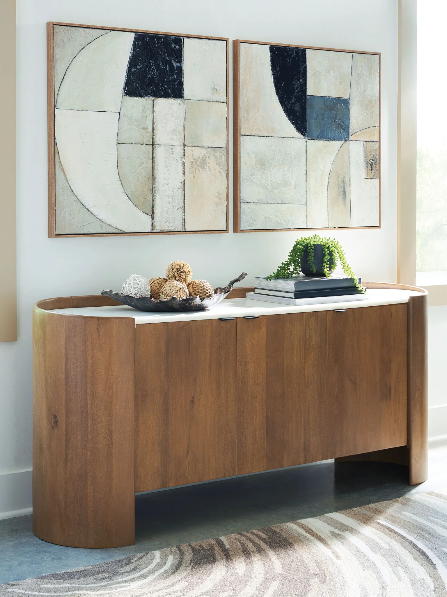 Fitzroy - Accent Cabinet - Brown / White - Image 7