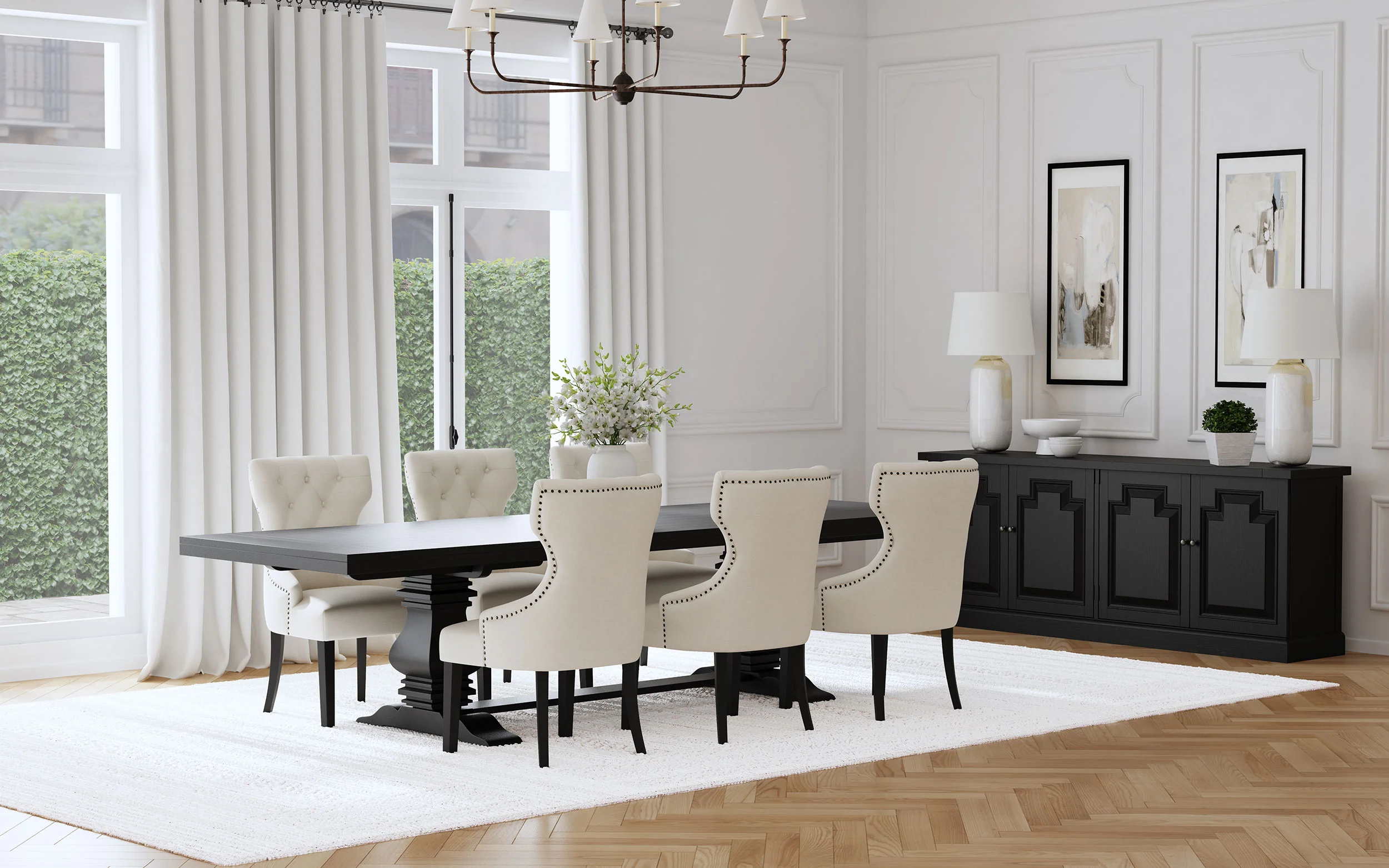Florence - 126" Extension Dining Table Set - Image 46
