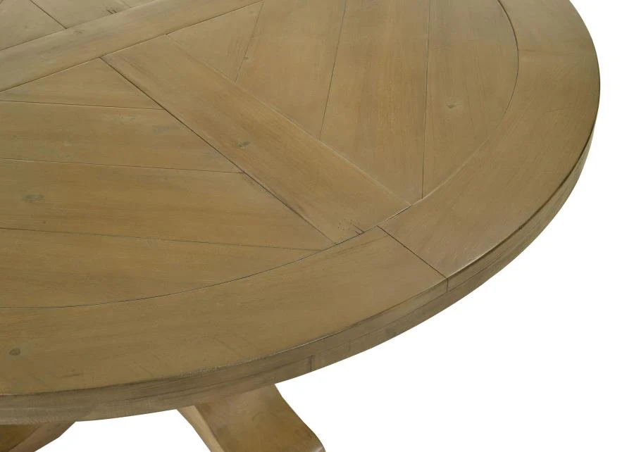Florence Round Dining Table Set Rustic Honey - Image 11