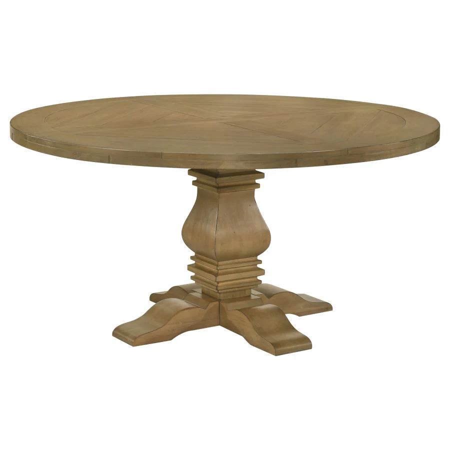 Florence Round Dining Table Set Rustic Honey - Image 3