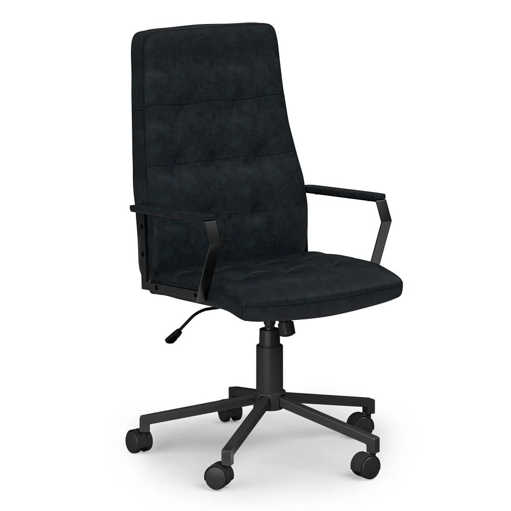 Foley - Swivel Office Chair - Distressed Blue - Image 3