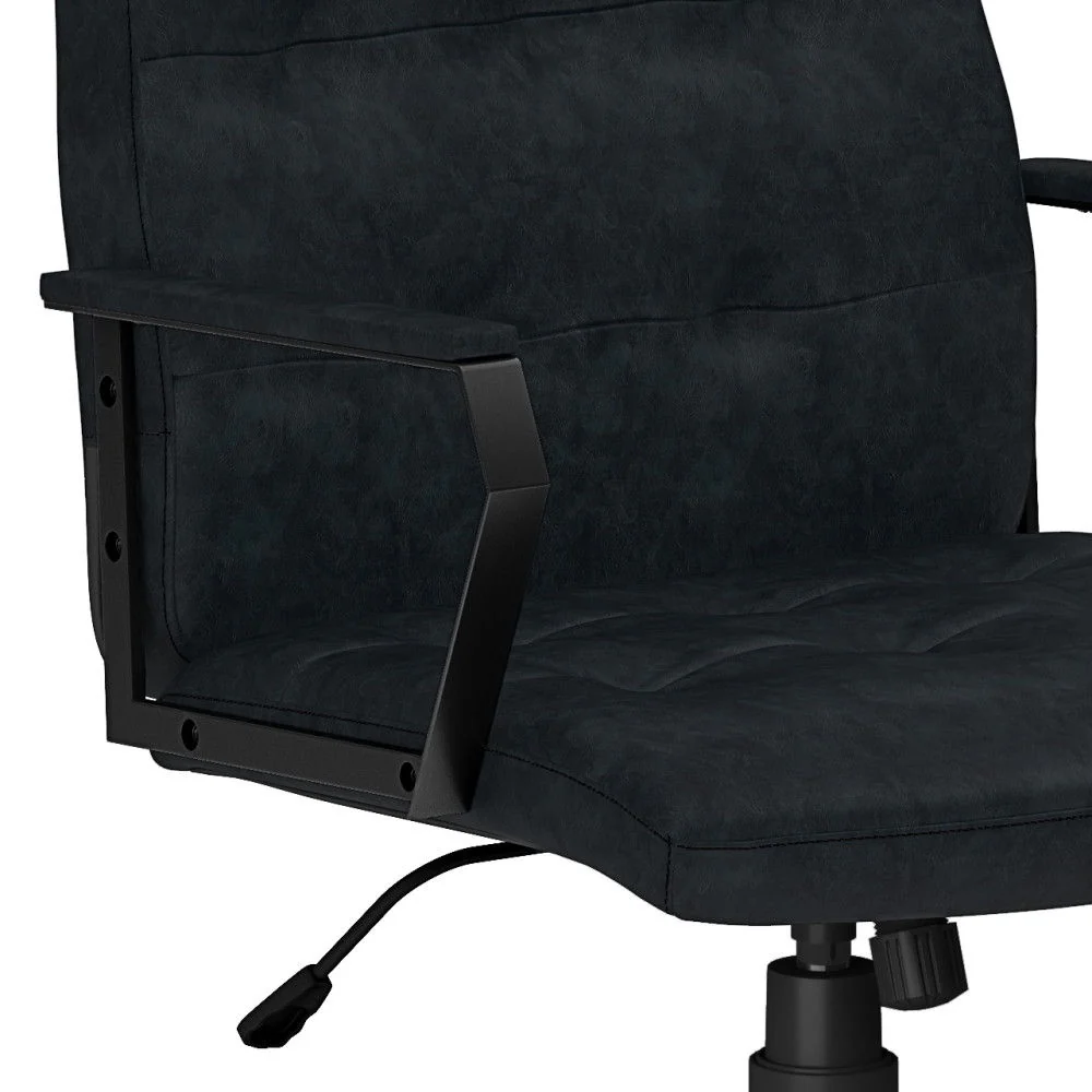 Foley - Swivel Office Chair - Distressed Blue - Image 8