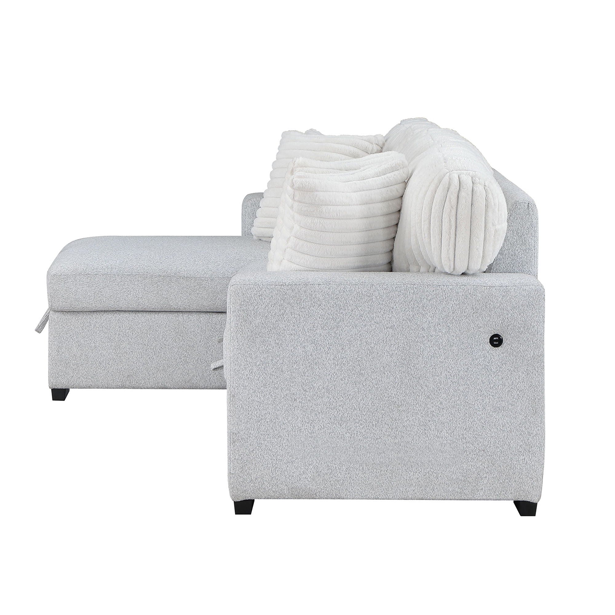 Ford - Reversible Pull Out Sofa Bed - Light Gray - Image 4