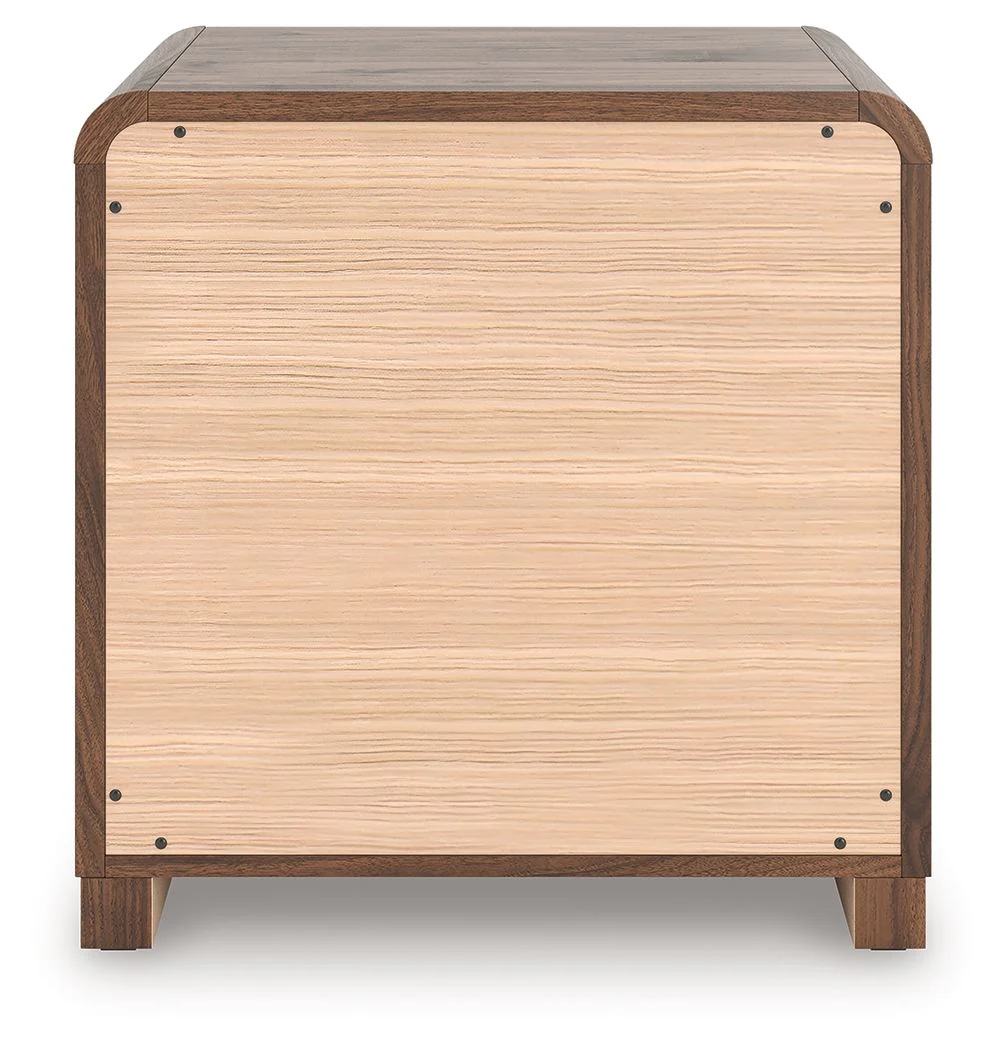 Fortlorn - Two Drawer Night Stand - Walnut Brown - Image 4