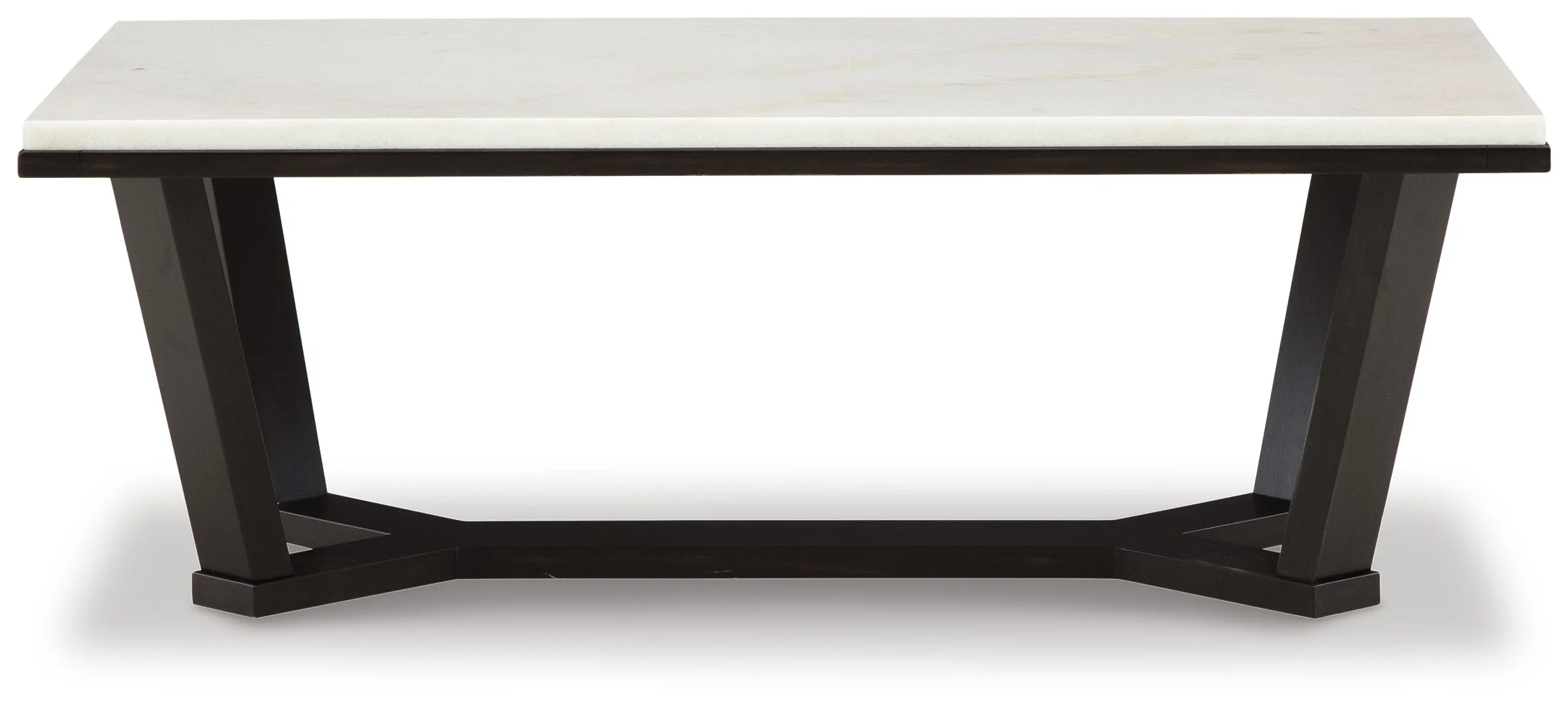 Fostead - Rectangular Cocktail Table - White / Espresso - Image 4