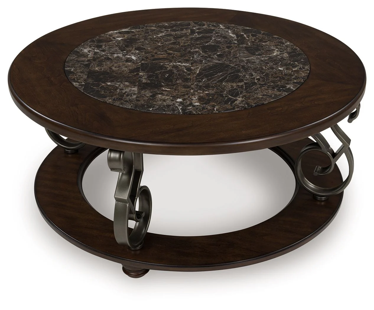 Frallyn - Round Cocktail Table - Dark Brown - Image 5