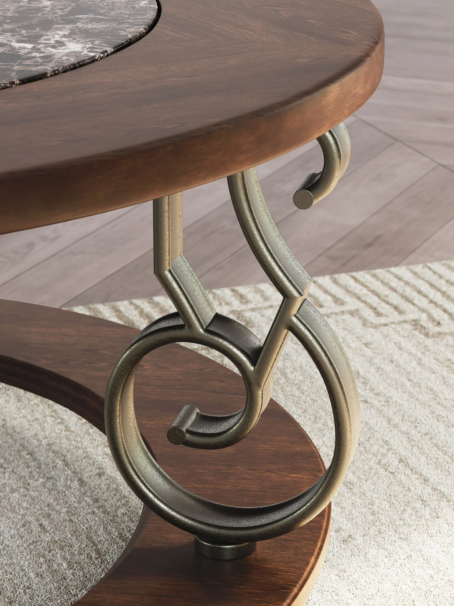 Frallyn - Round Cocktail Table - Dark Brown - Image 7