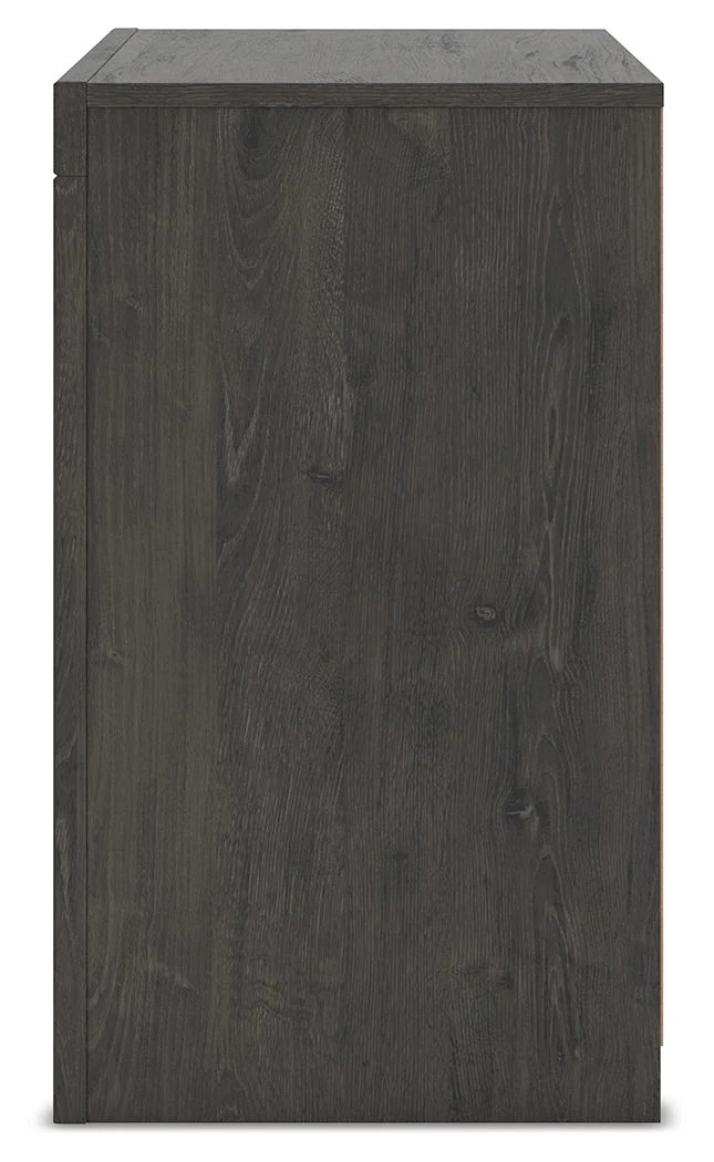 Fraluna - Two Drawer Night Stand - Charcoal - Image 8