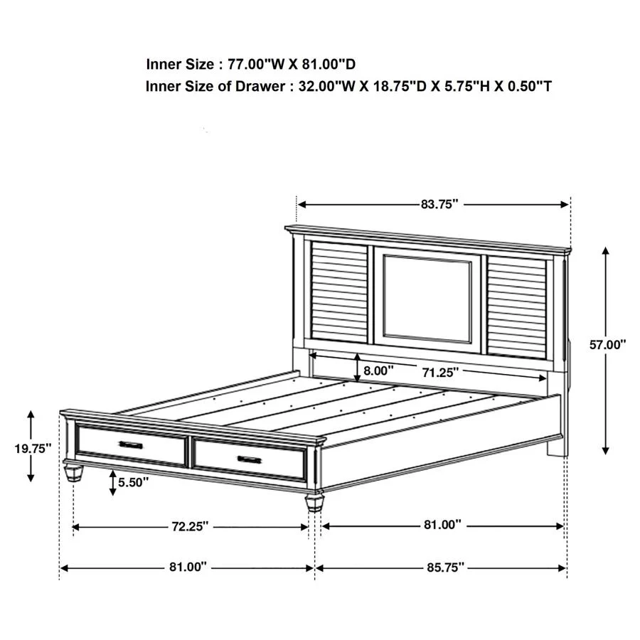 Franco - Wood Storage Panel Bed - Image 15