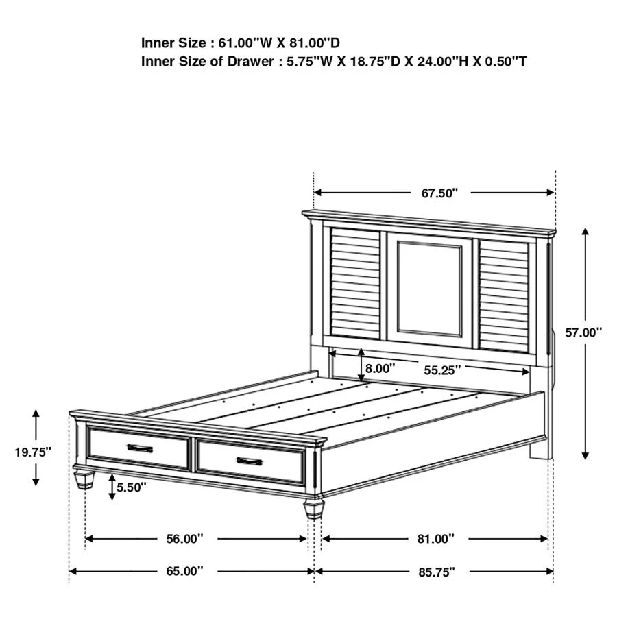 Franco - Wood Storage Panel Bed - Image 16