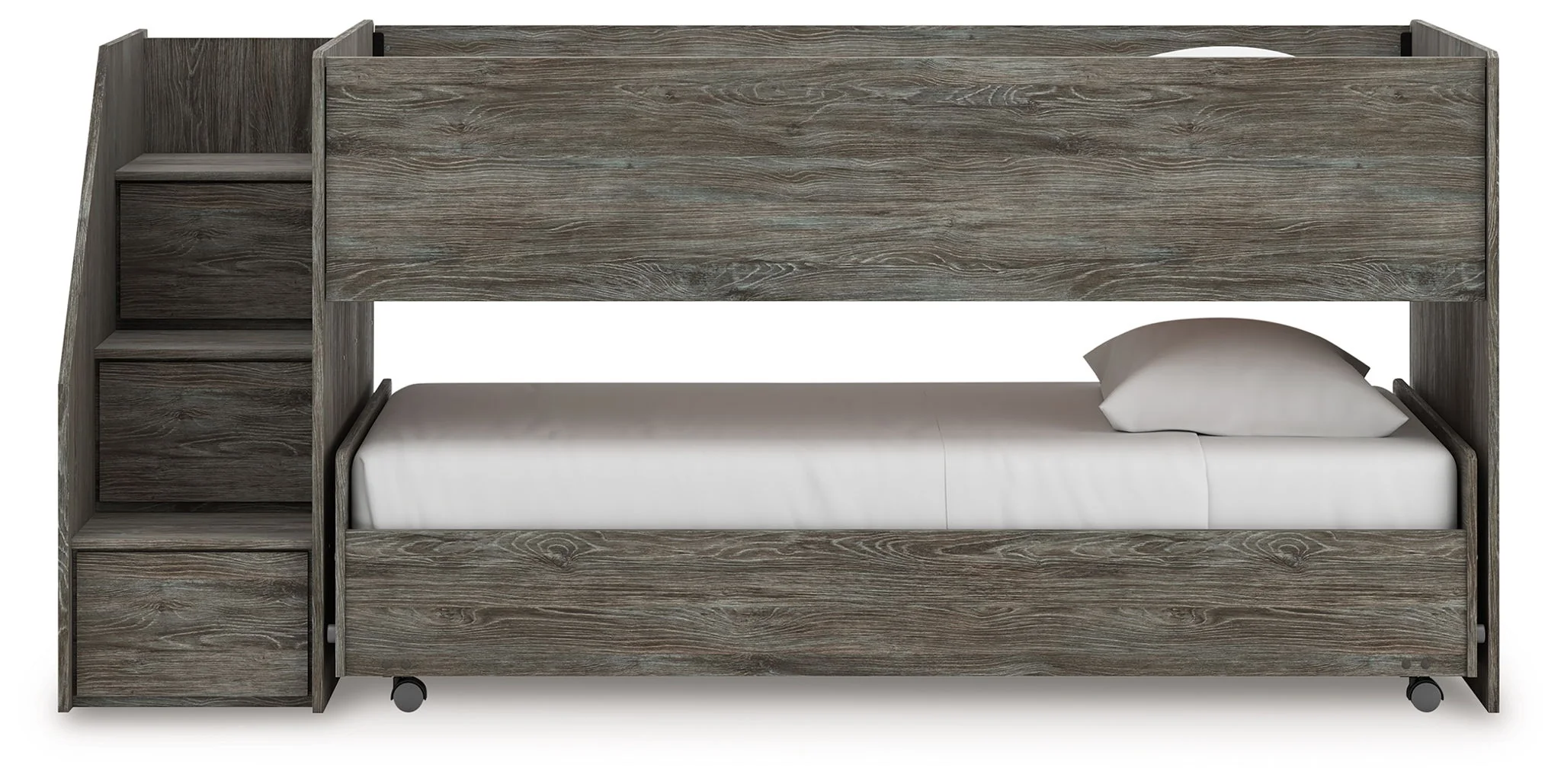 Frandern - Twin Over Twin Loft Bed - Gray - Image 4