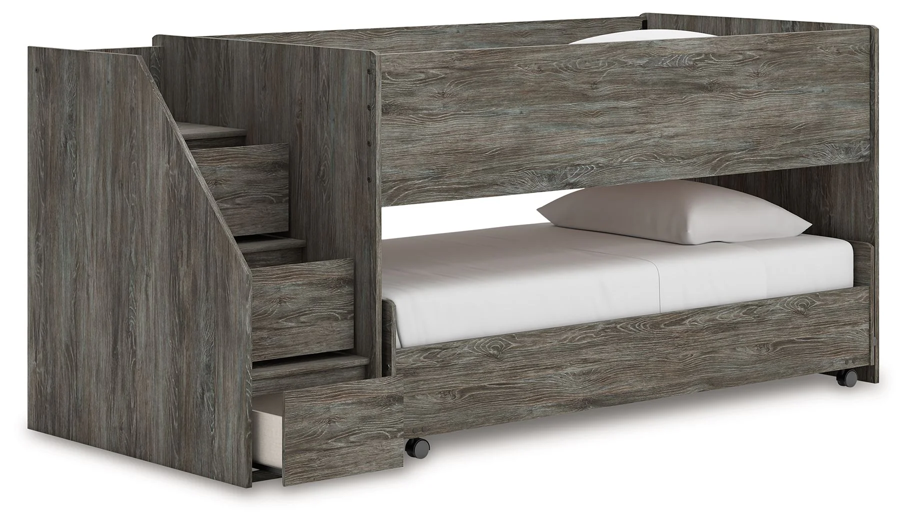 Frandern - Twin Over Twin Loft Bed - Gray - Image 7