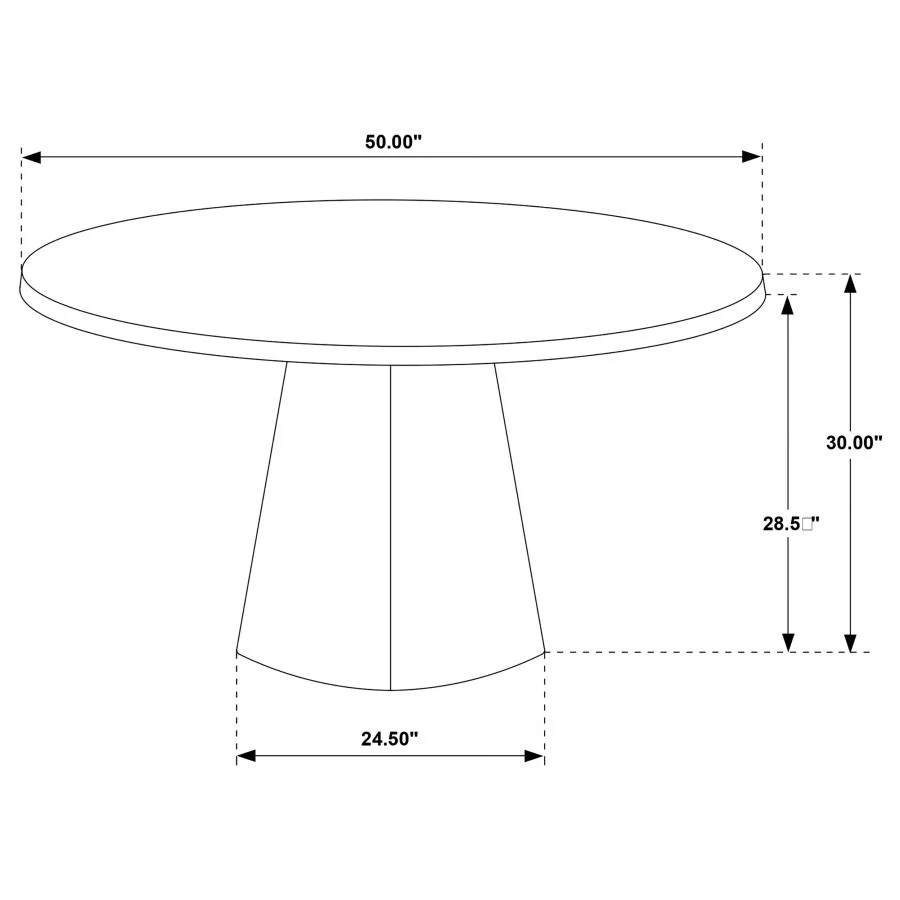 Franklin - 5 Piece Round Dining Table Set - Gray And Dark Oak - Image 15