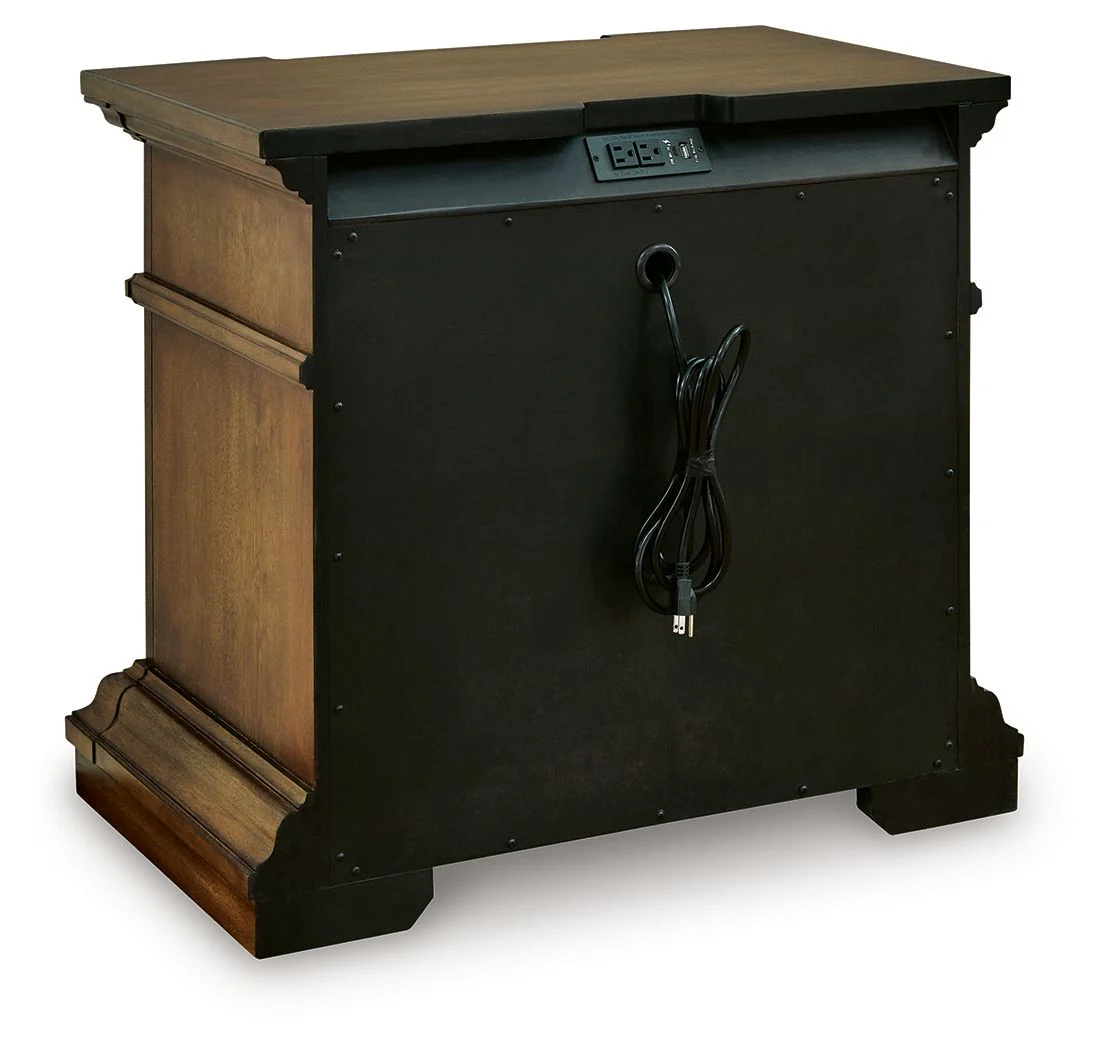 Frantanna - Three Drawer Night Stand - Brown - Image 4