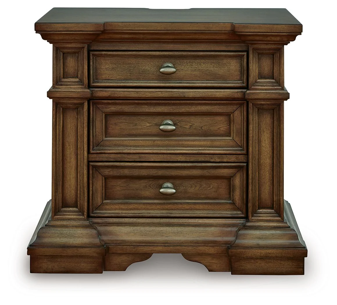 Frantanna - Three Drawer Night Stand - Brown - Image 6