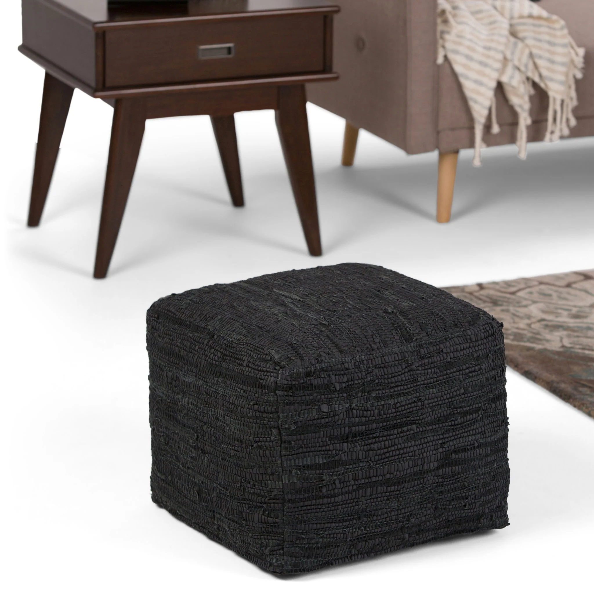 Fredrik - Handcrafted Square Pouf - Image 21