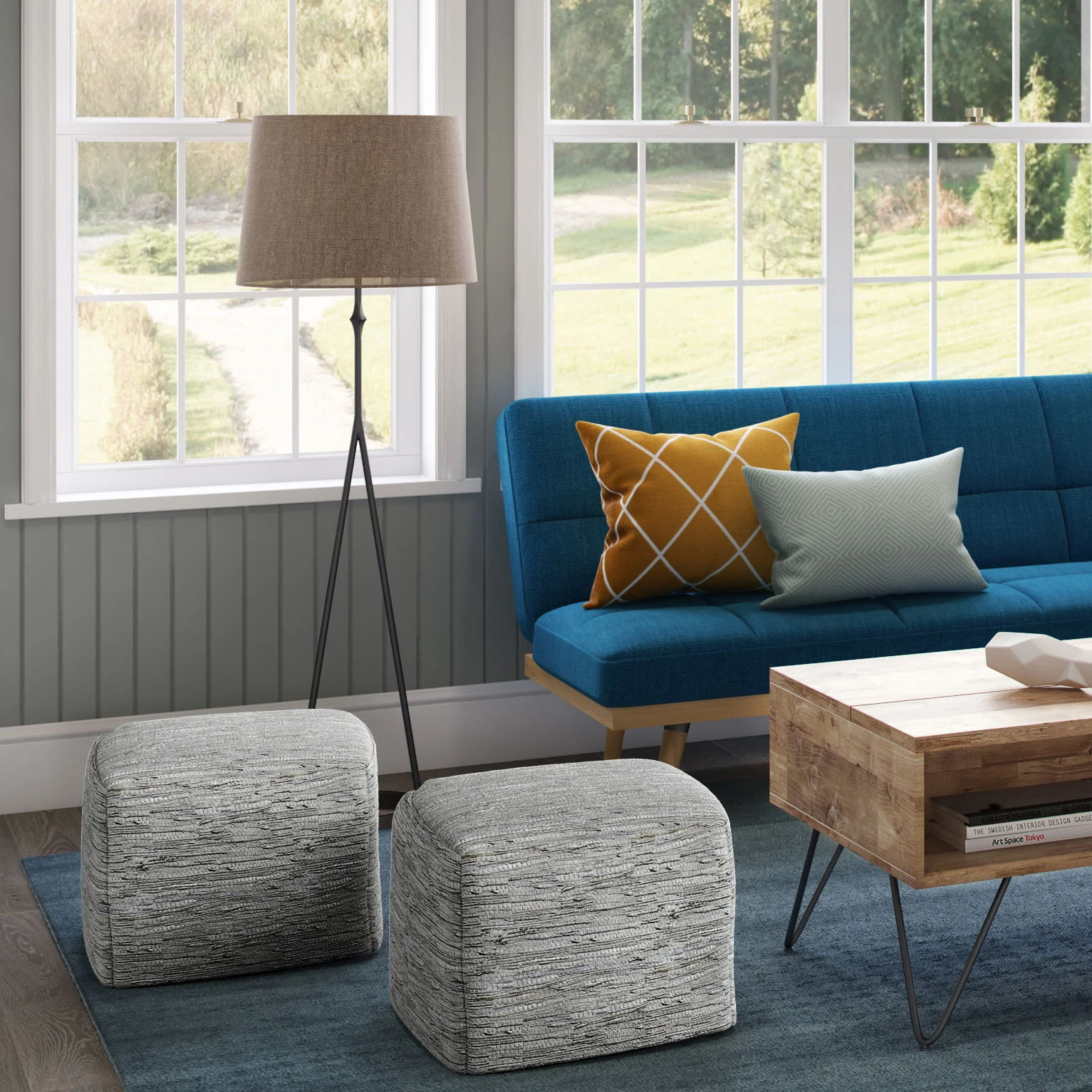 Fredrik - Handcrafted Square Pouf - Image 6