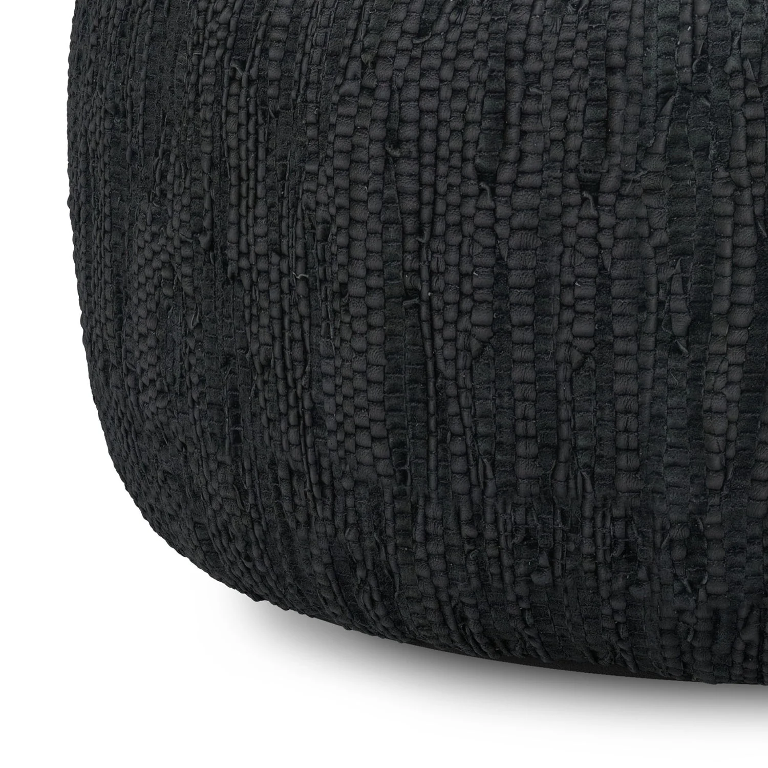 Fredrik - Round Pouf - Black - Image 8