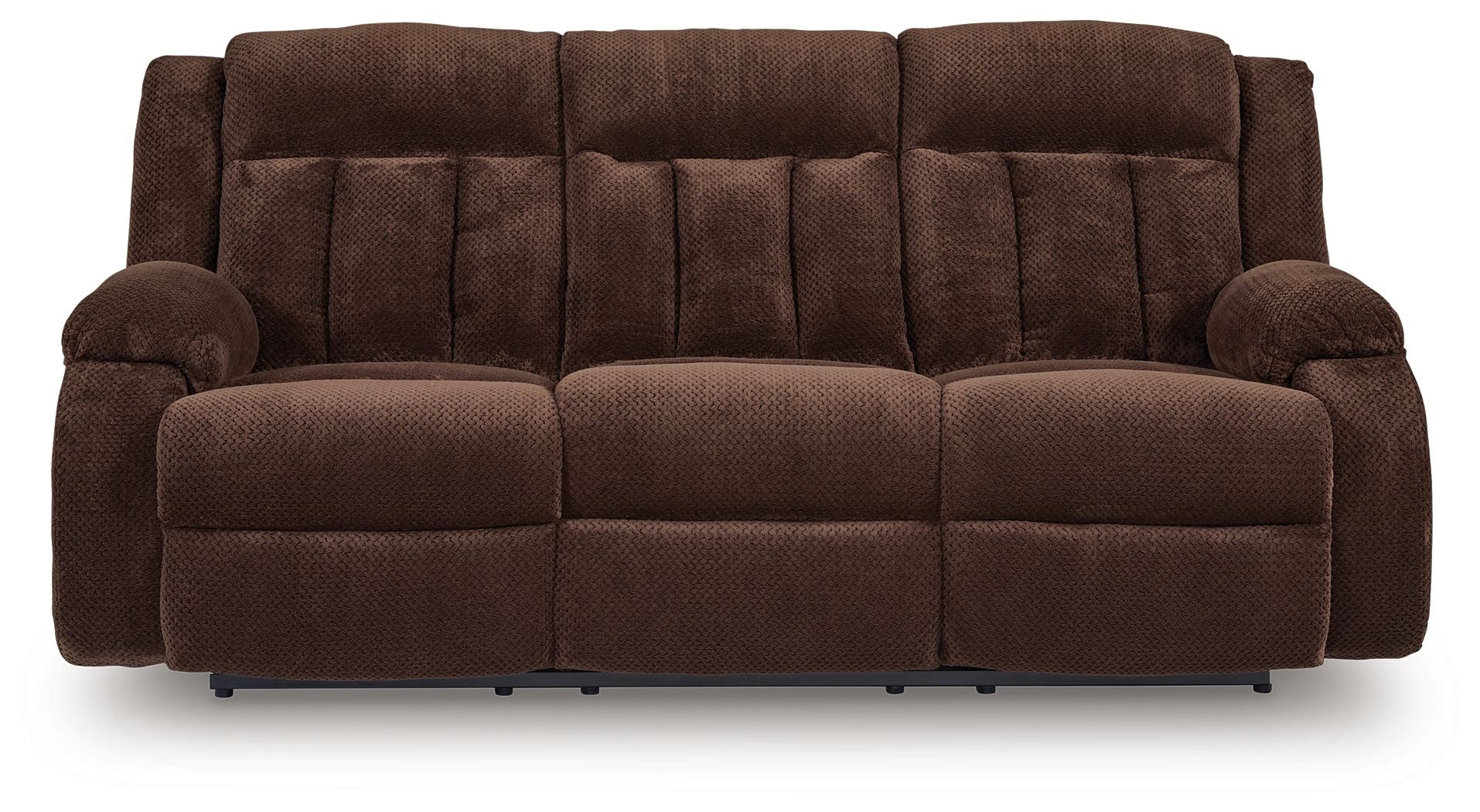 Free Wake - Reclining Power Sofa With Drop Down Table - Chocolate - Image 4