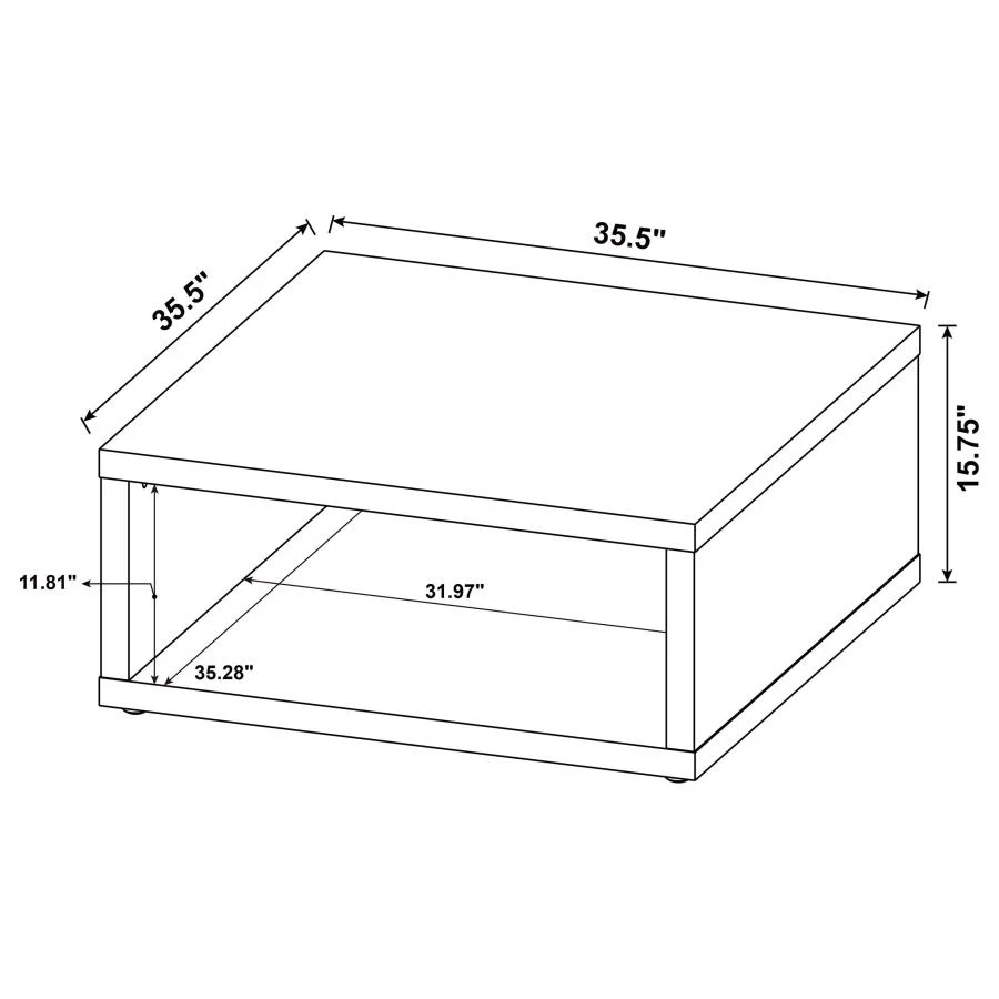 Frisco - Square Engineered Wood Coffee Table - Image 15
