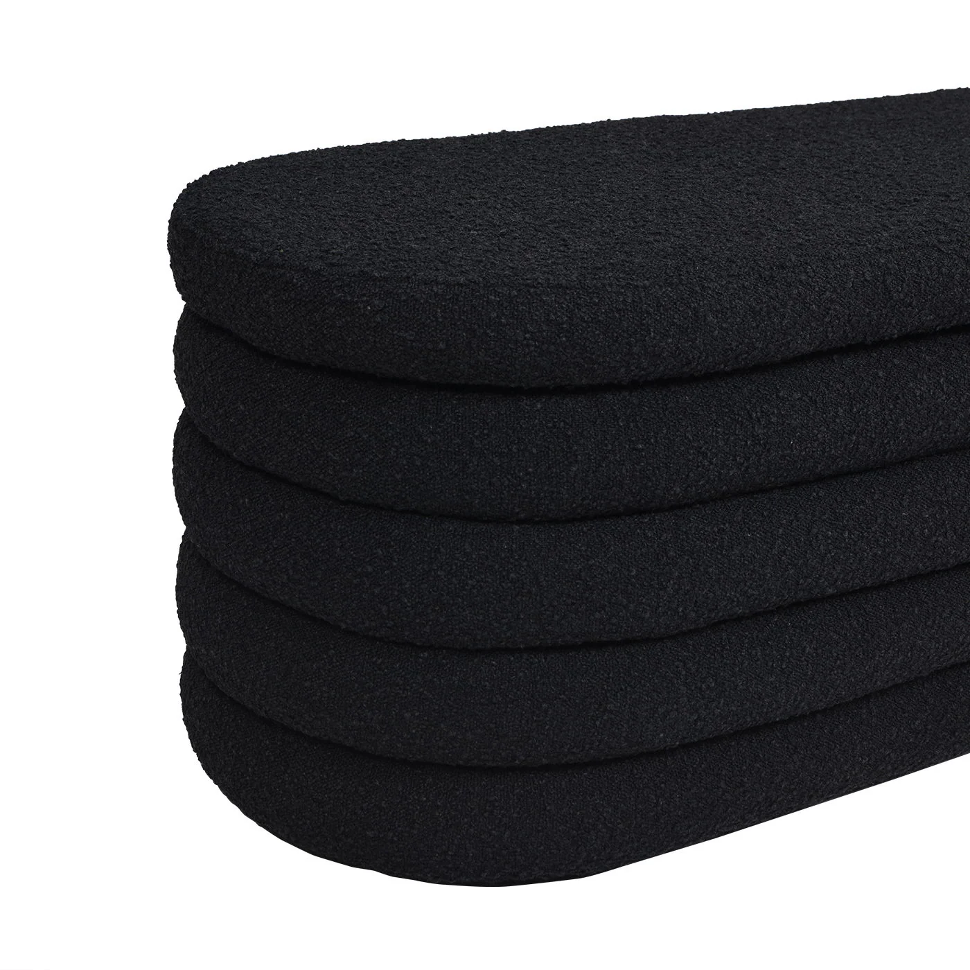 Fuji - Upholstered Oval Storage Bench - Image 12