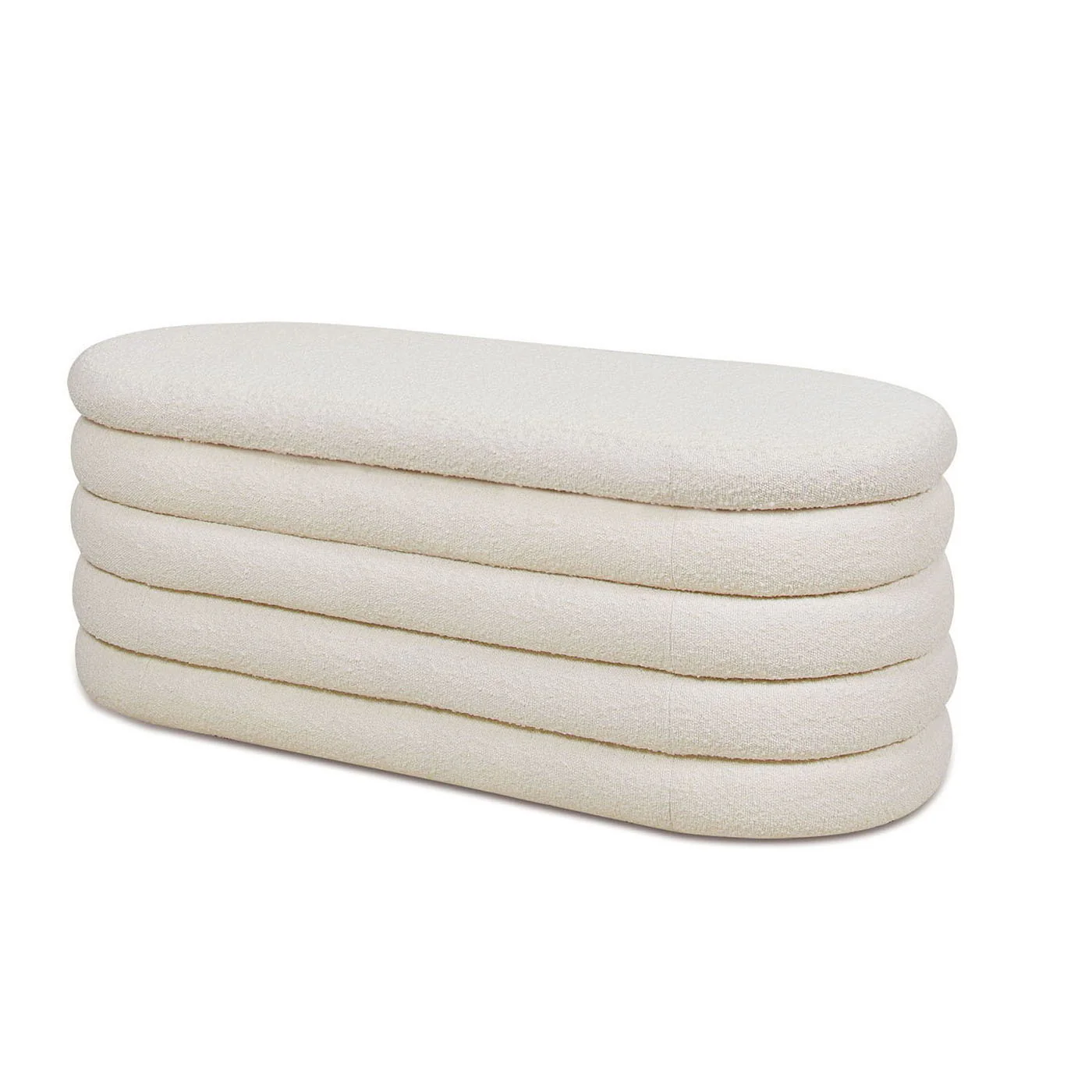 Fuji - Upholstered Oval Storage Bench - Image 29