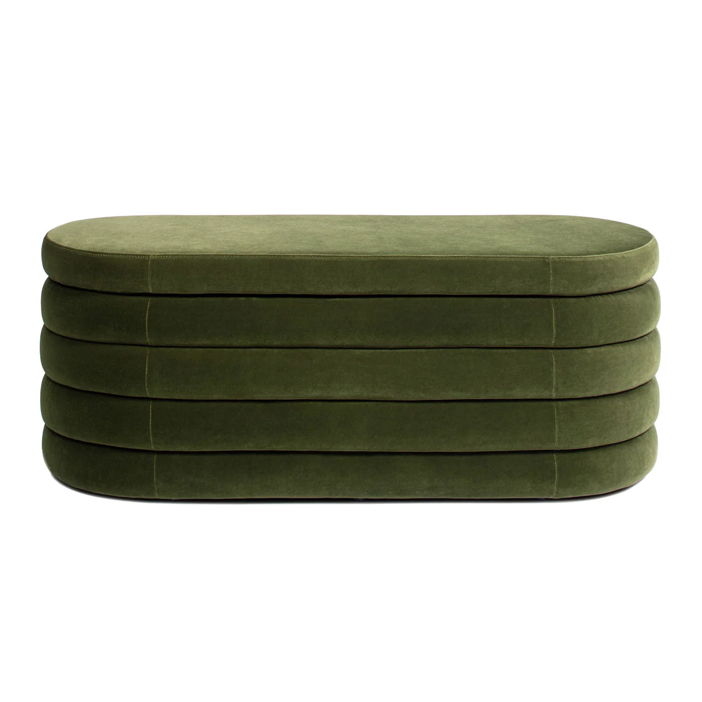 Fuji - Upholstered Oval Storage Bench - Image 33