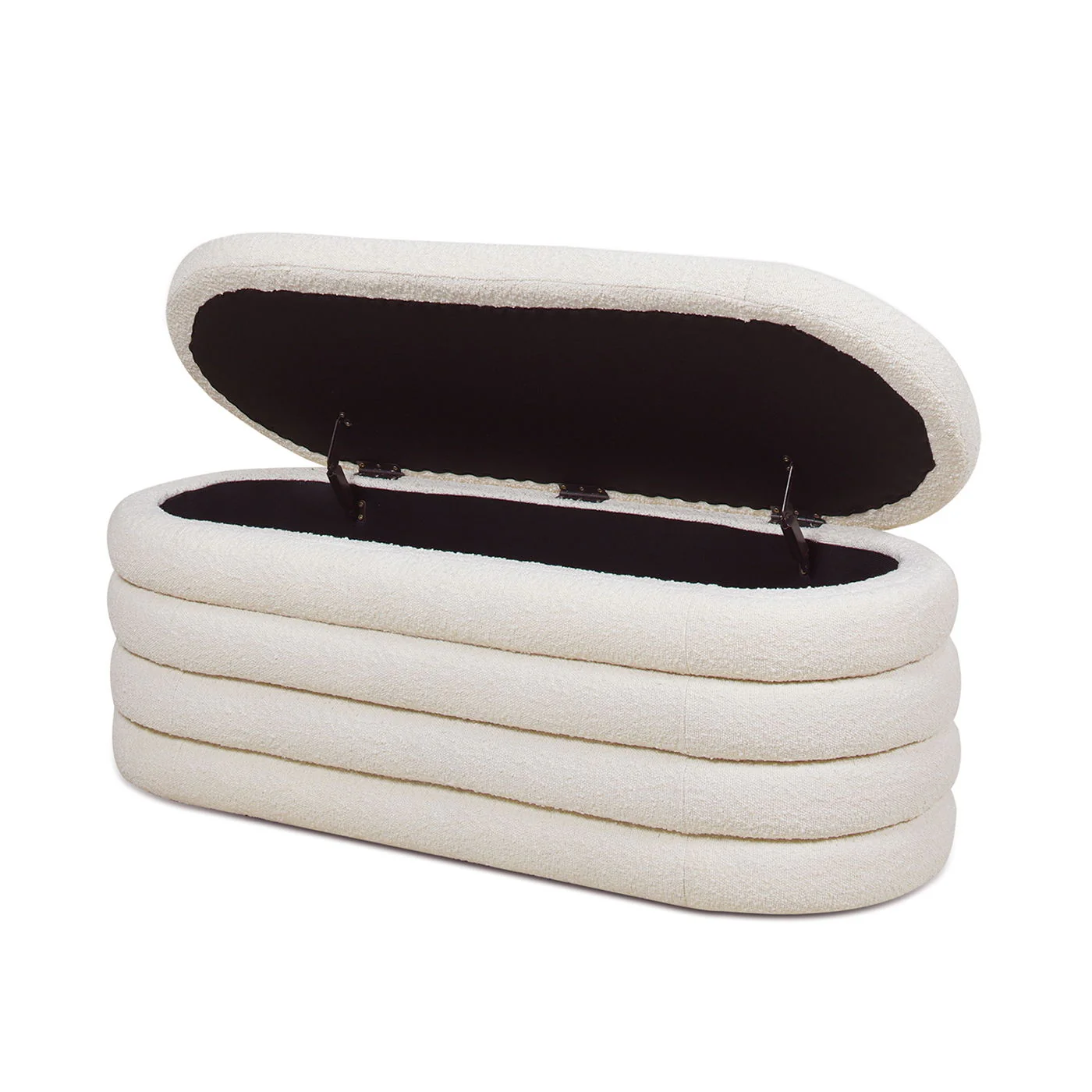 Fuji - Upholstered Oval Storage Bench - Image 4