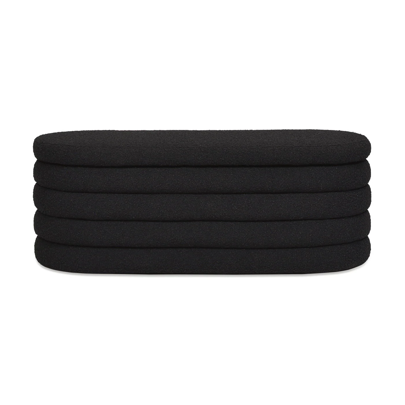 Fuji - Upholstered Oval Storage Bench - Image 5