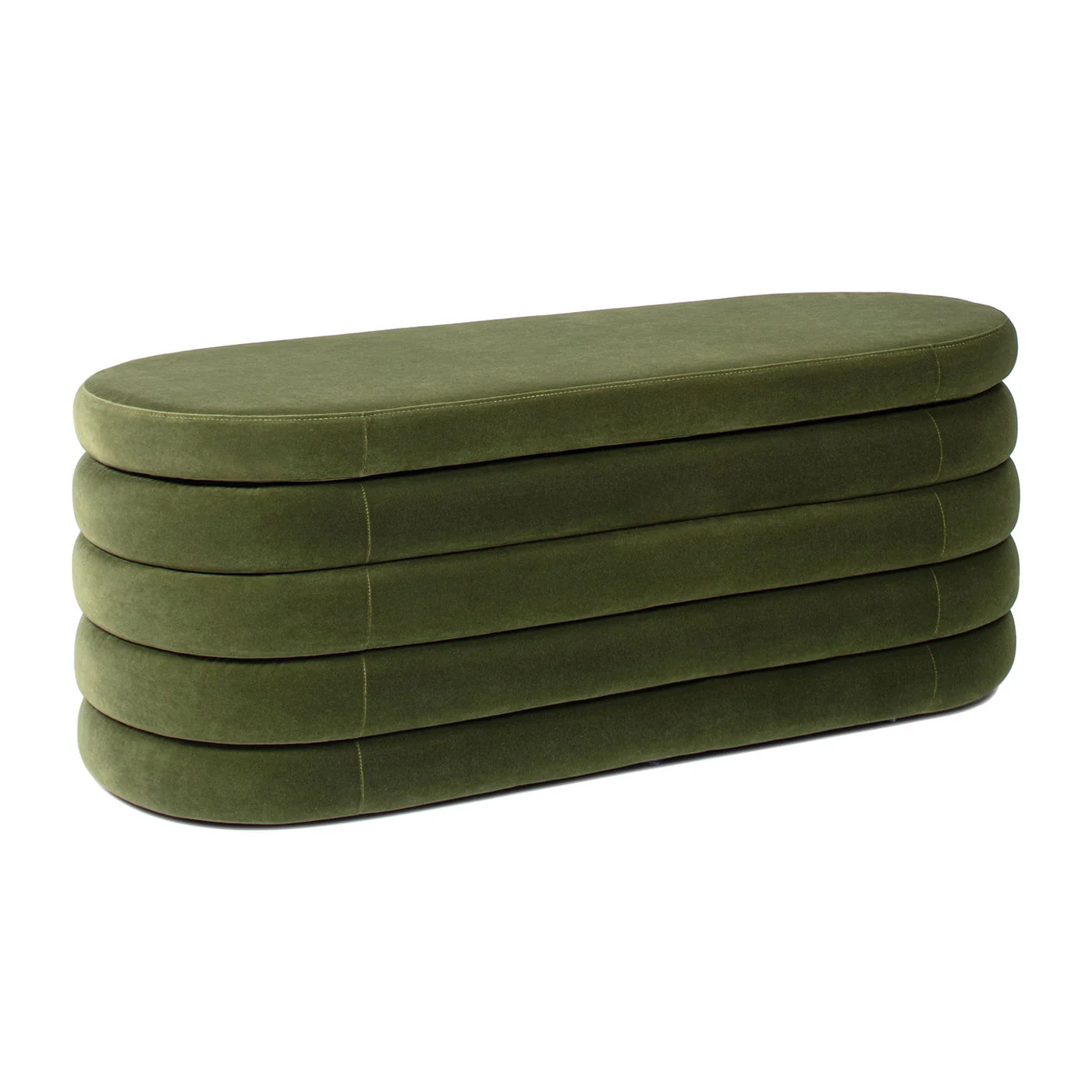 Fuji - Upholstered Oval Storage Bench - Image 9