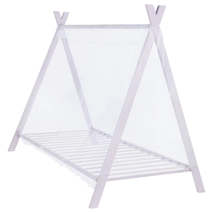 Fultonville Metal Twin Tent Bed with 7-inch Mattress Pink - Image 3
