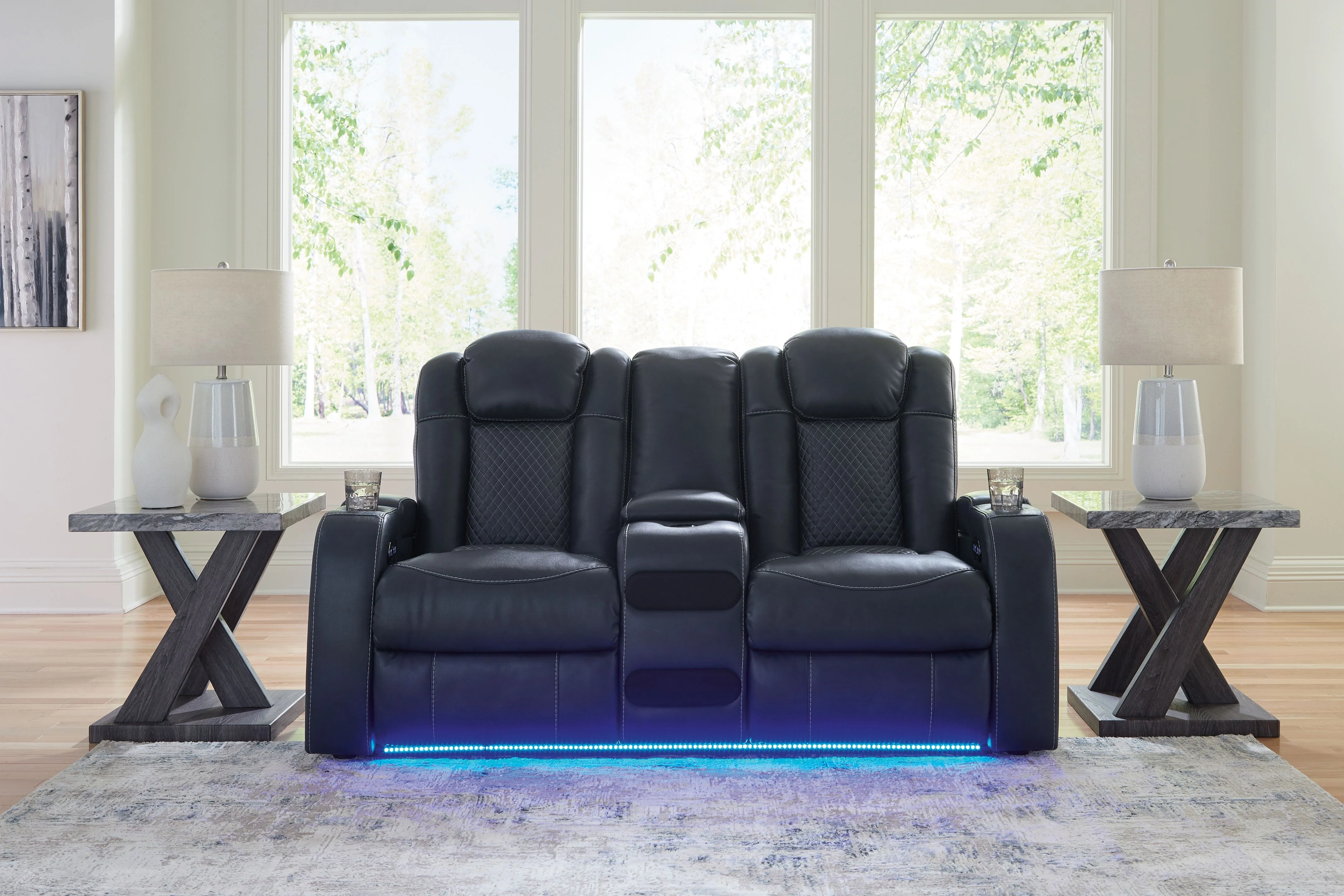 Fyne-dyme - Power Reclining Loveseat With Console/Adj Hdrst - Image 12