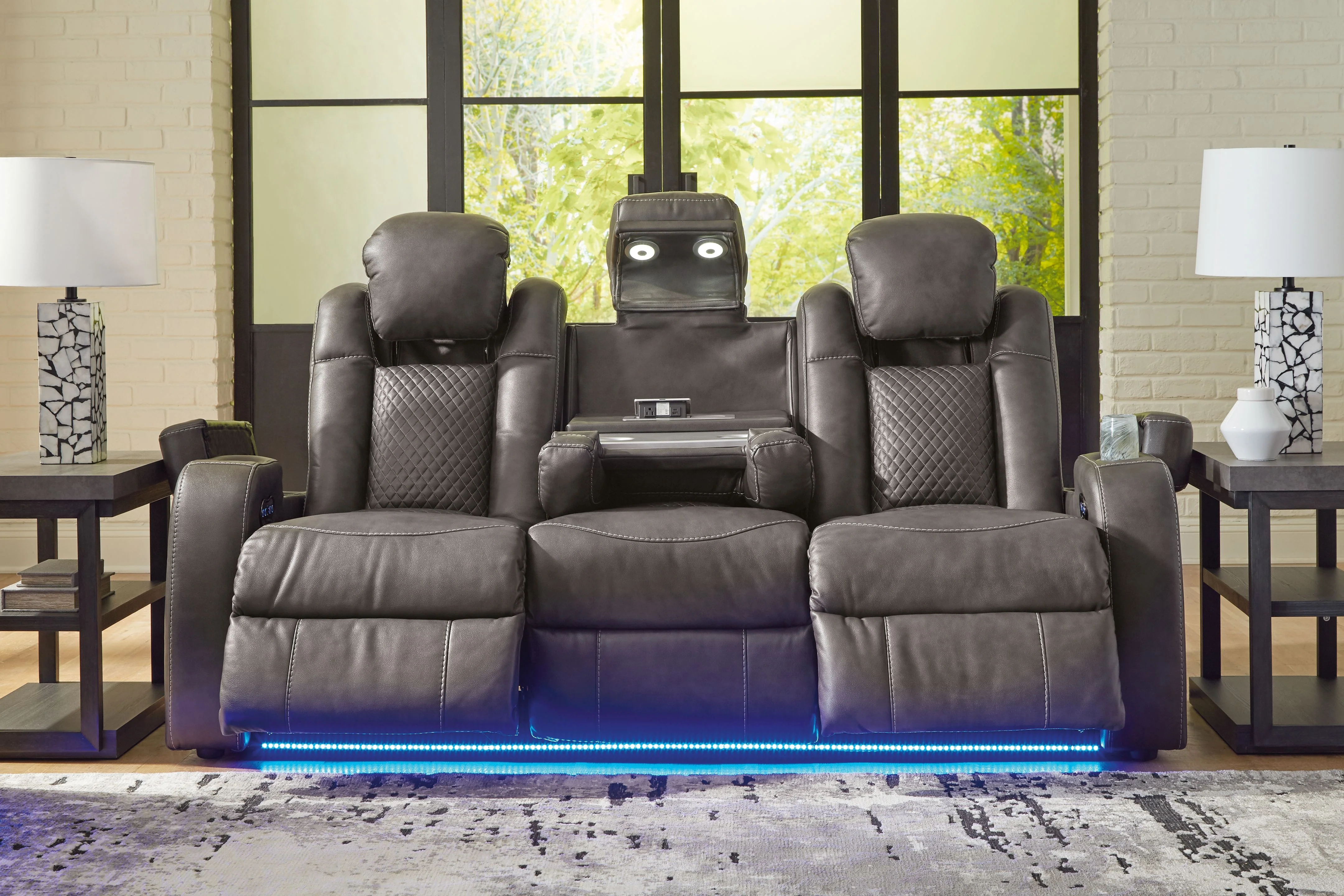 Fyne-dyme - Power Reclining Sofa With Adj Headrest - Image 13