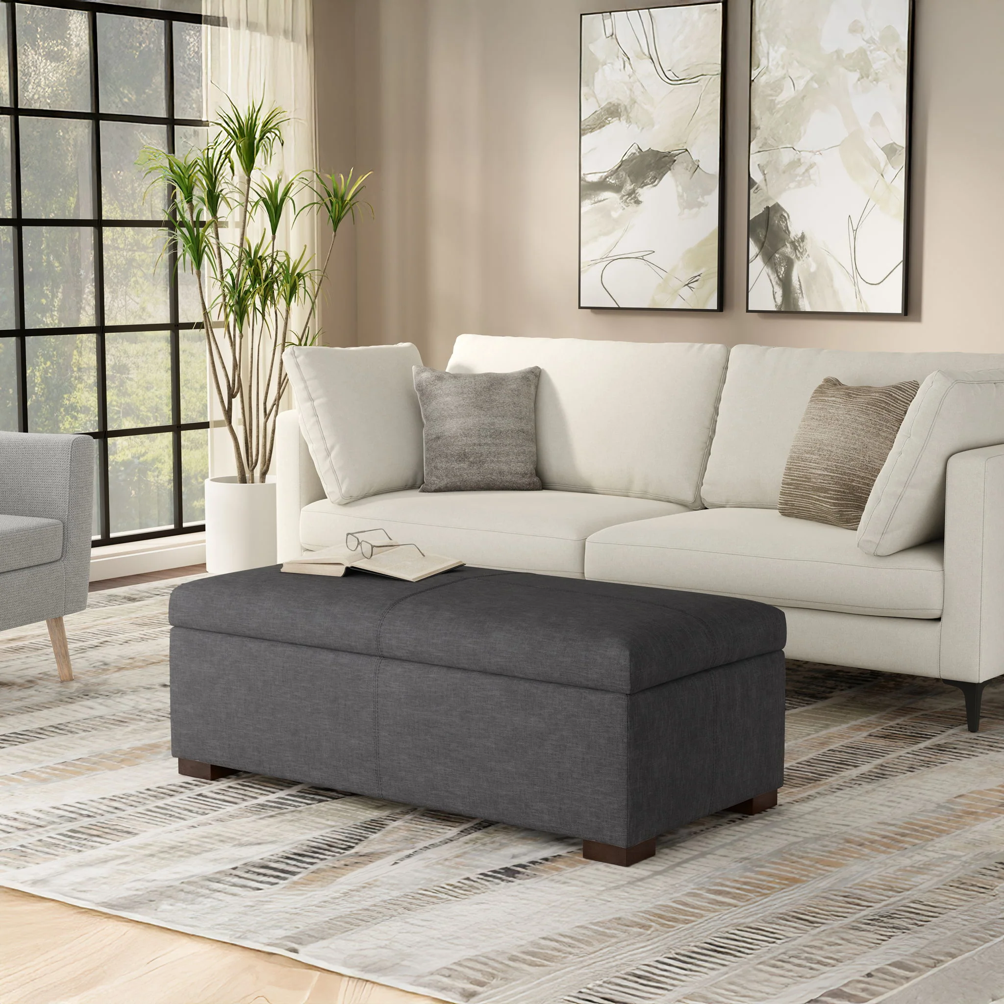 Gabbie - Coffee Table Upholstered Storage Ottoman - Image 30