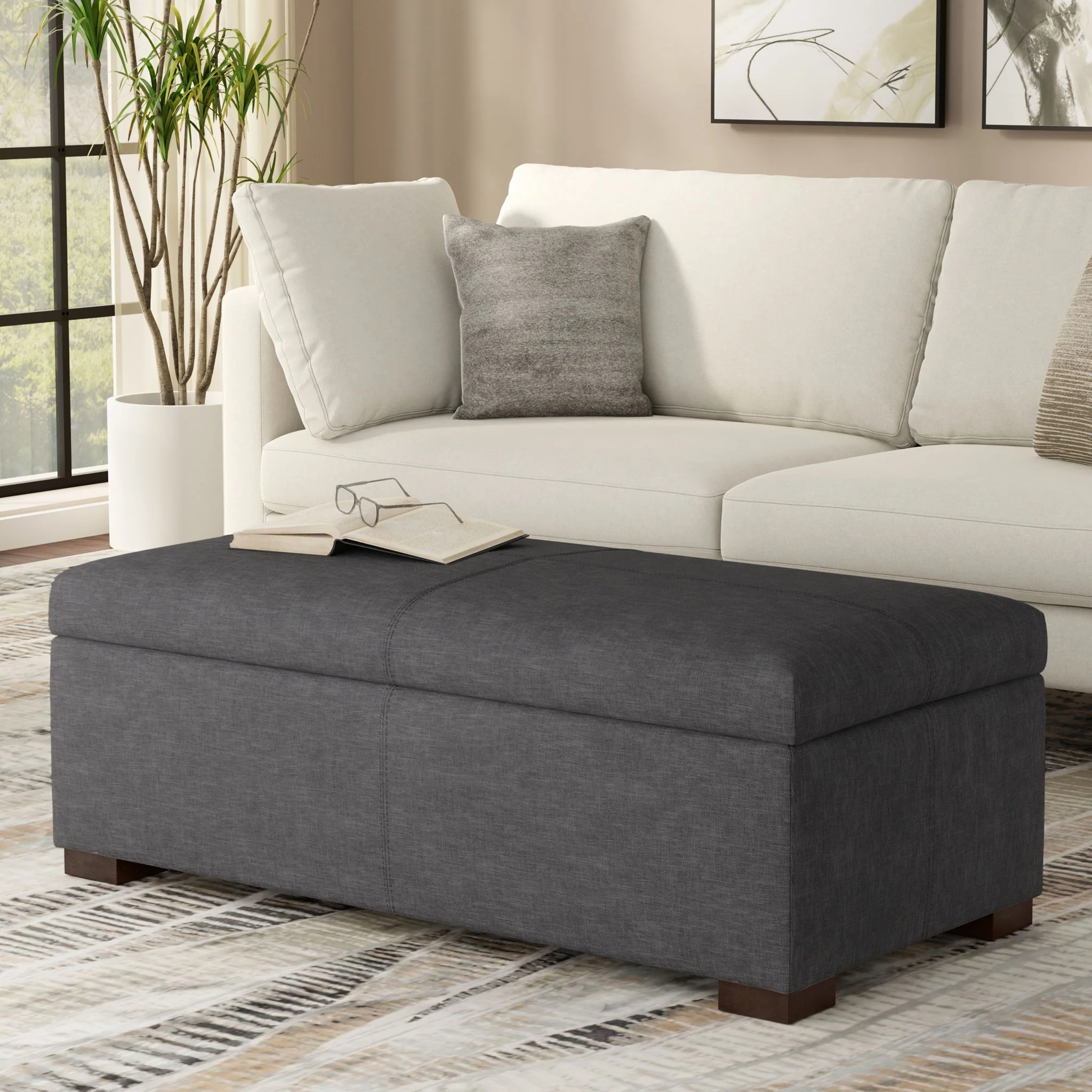 Gabbie - Coffee Table Upholstered Storage Ottoman - Image 36