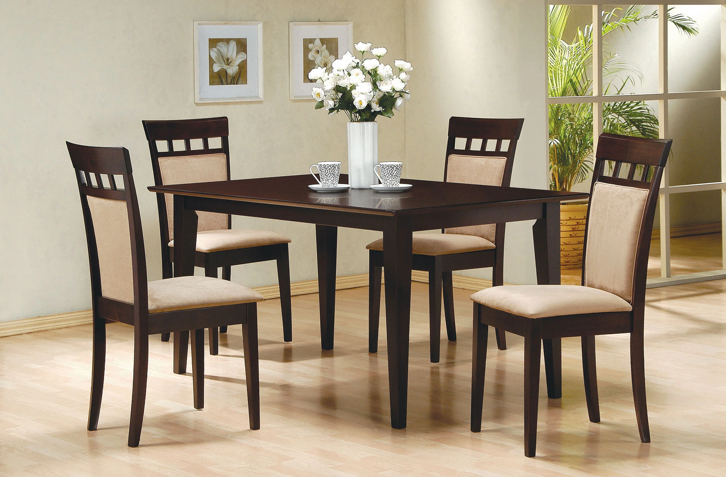 Gabriel - 5 Piece 59" Rectangular Dining Set - Cappuccino - Image 13