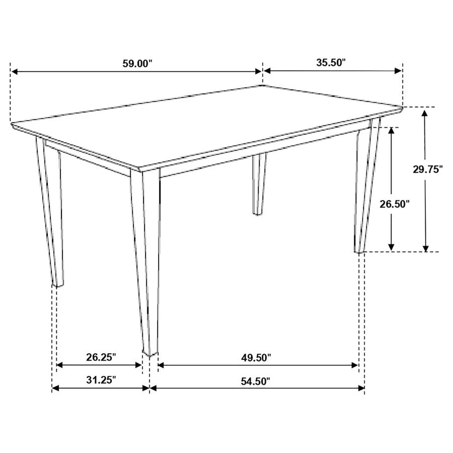 Gabriel - 5 Piece Rectangular 59" Dining Set - Cappuccino - Image 12