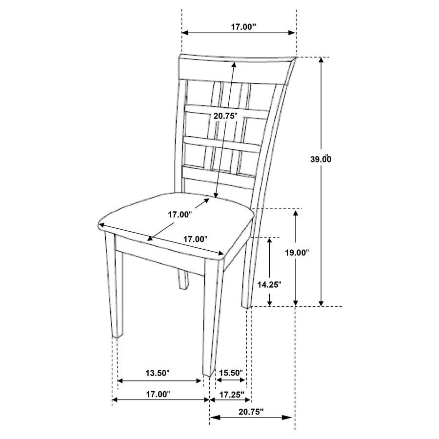 Gabriel - 5 Piece Rectangular 59" Dining Set - Cappuccino - Image 13