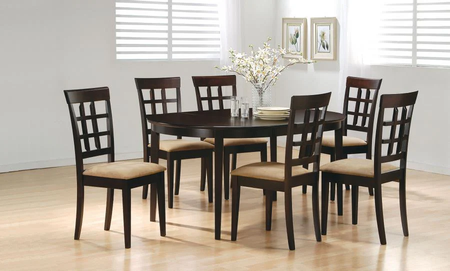 Gabriel - Oval Extension Leaf Dining Table - Cappuccino - Image 7