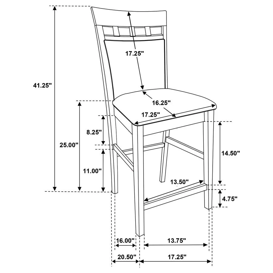 Gabriel - Closed Back Counter Chair (Set of 2) - Cappuccino - Image 11