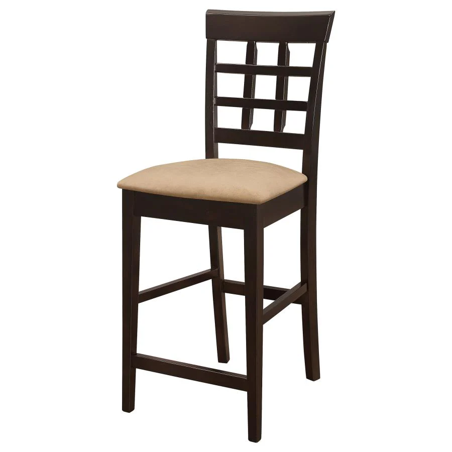 Gabriel - Lattice Back Counter Chair (Set of 2) - Cappuccino - Image 5