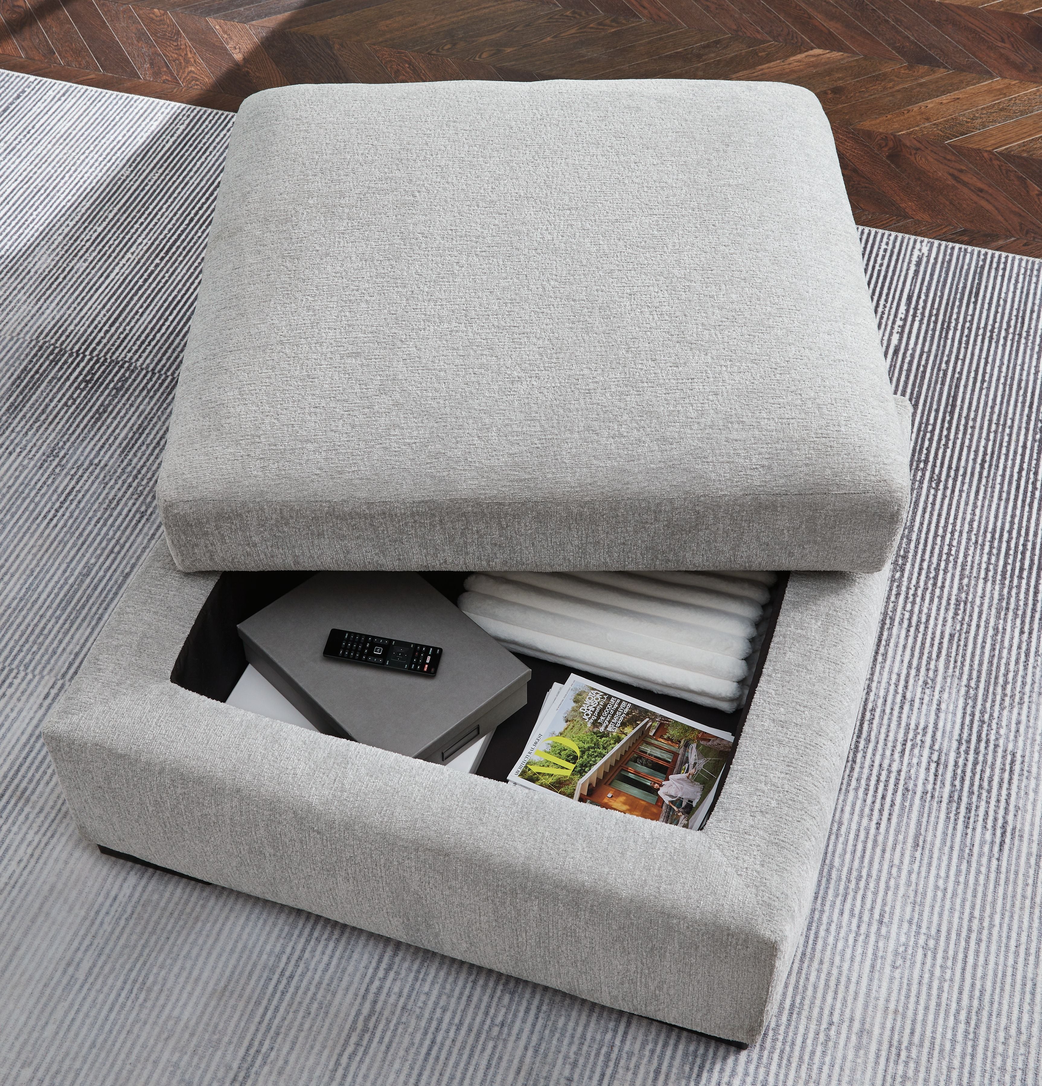 Gabyleigh - Ottoman With Storage - Nickel - Image 4