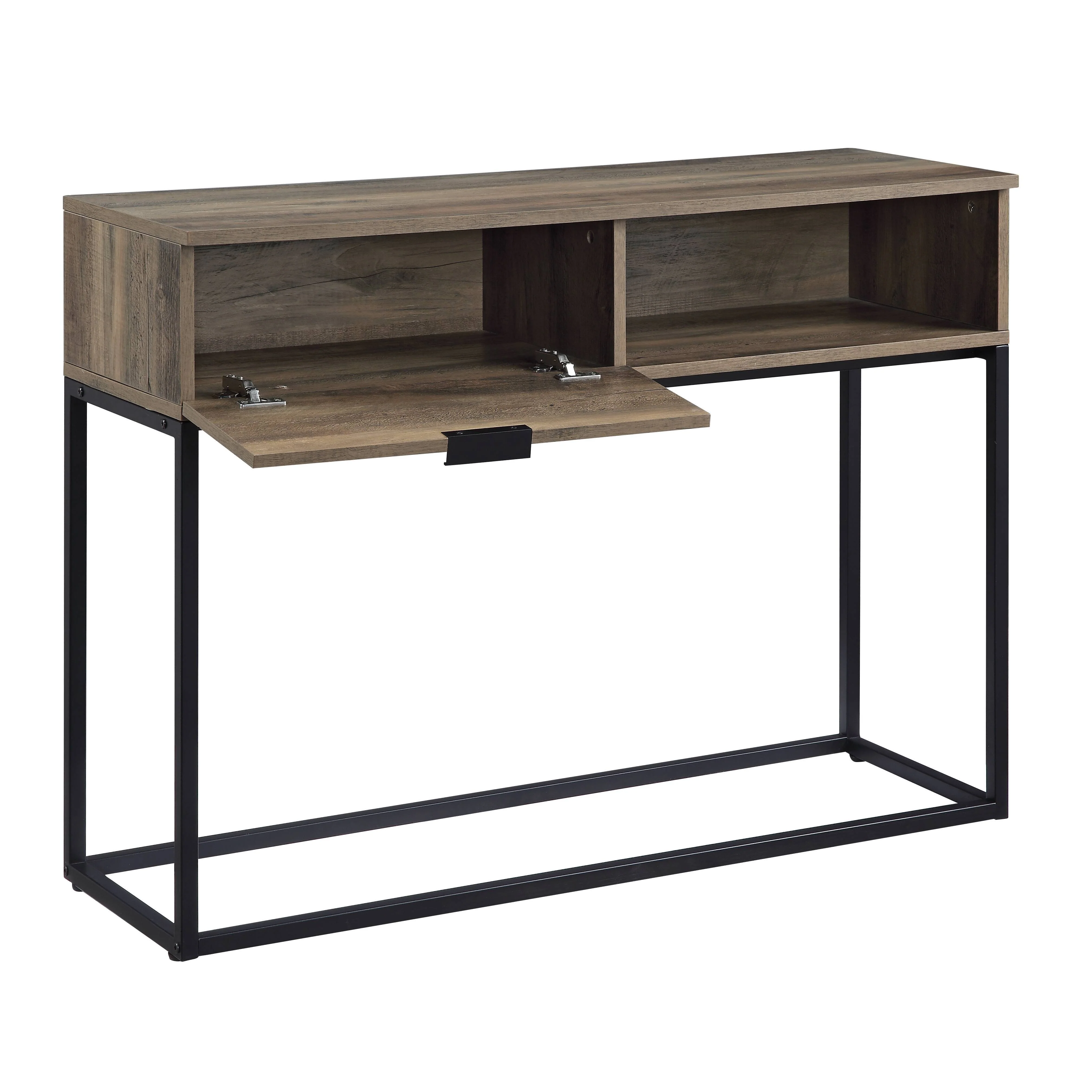 Galeno - Legs Writing Desk - Rustic Oak / Black - Image 9