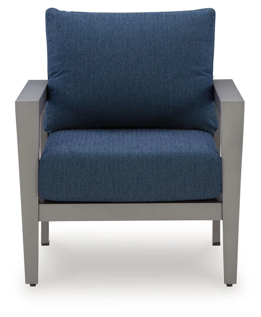 Gali - Sofa / Chairs / Table Set (Set of 4) - Gray / Blue - Image 6