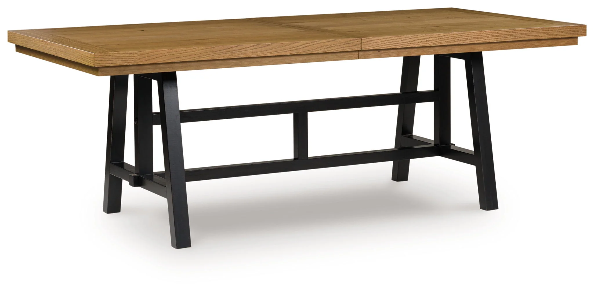 Galliden - Rectangular Dining Room Extension Table - Black / Brown - Image 3