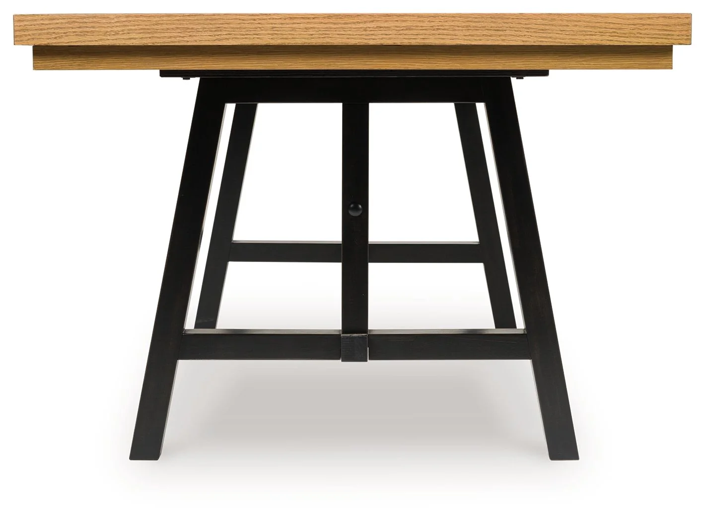 Galliden - Rectangular Dining Room Extension Table - Black / Brown - Image 4