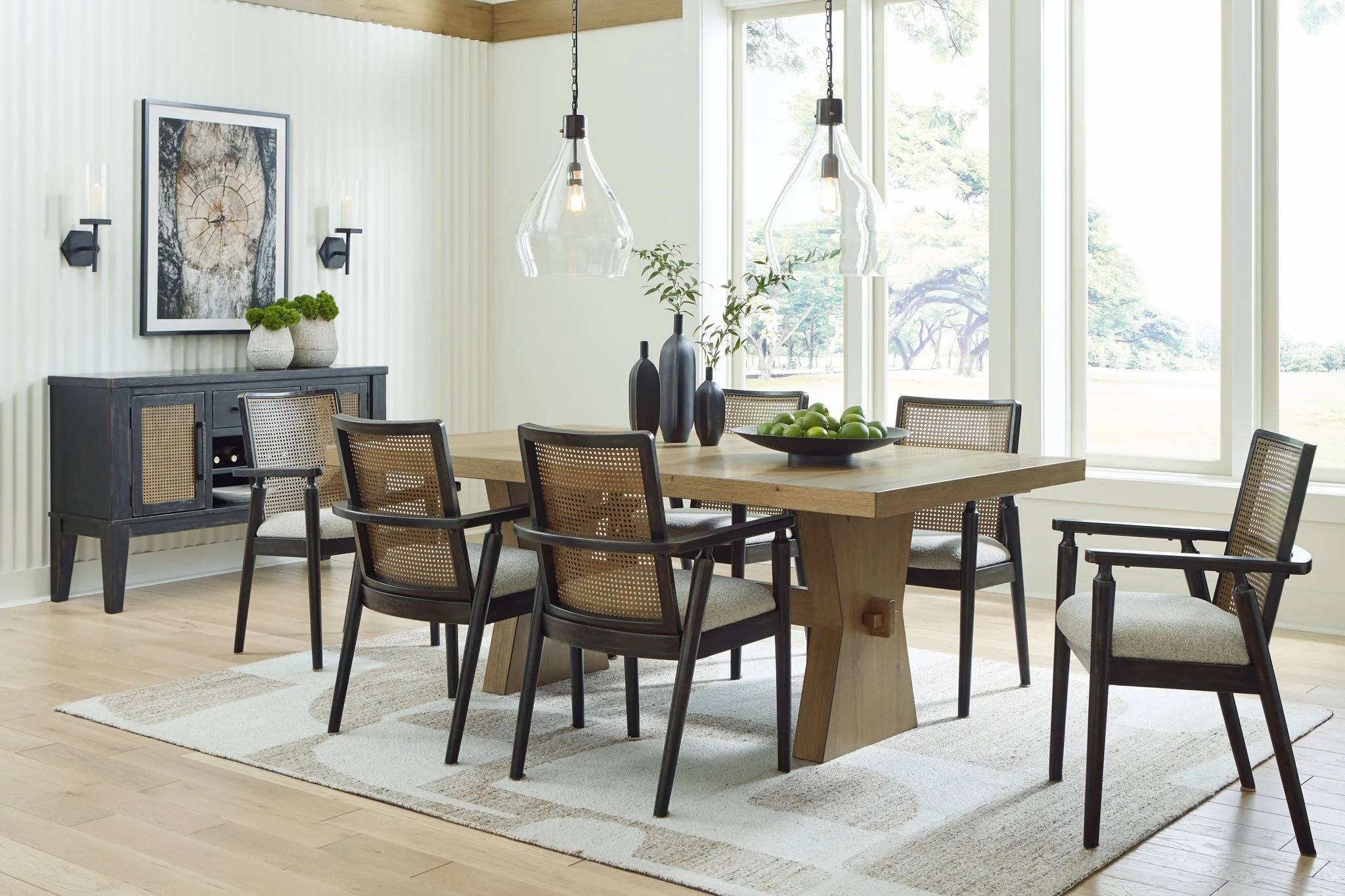 Galliden - Dining Upholstered Arm Chair (Set of 2) - Black - Image 5